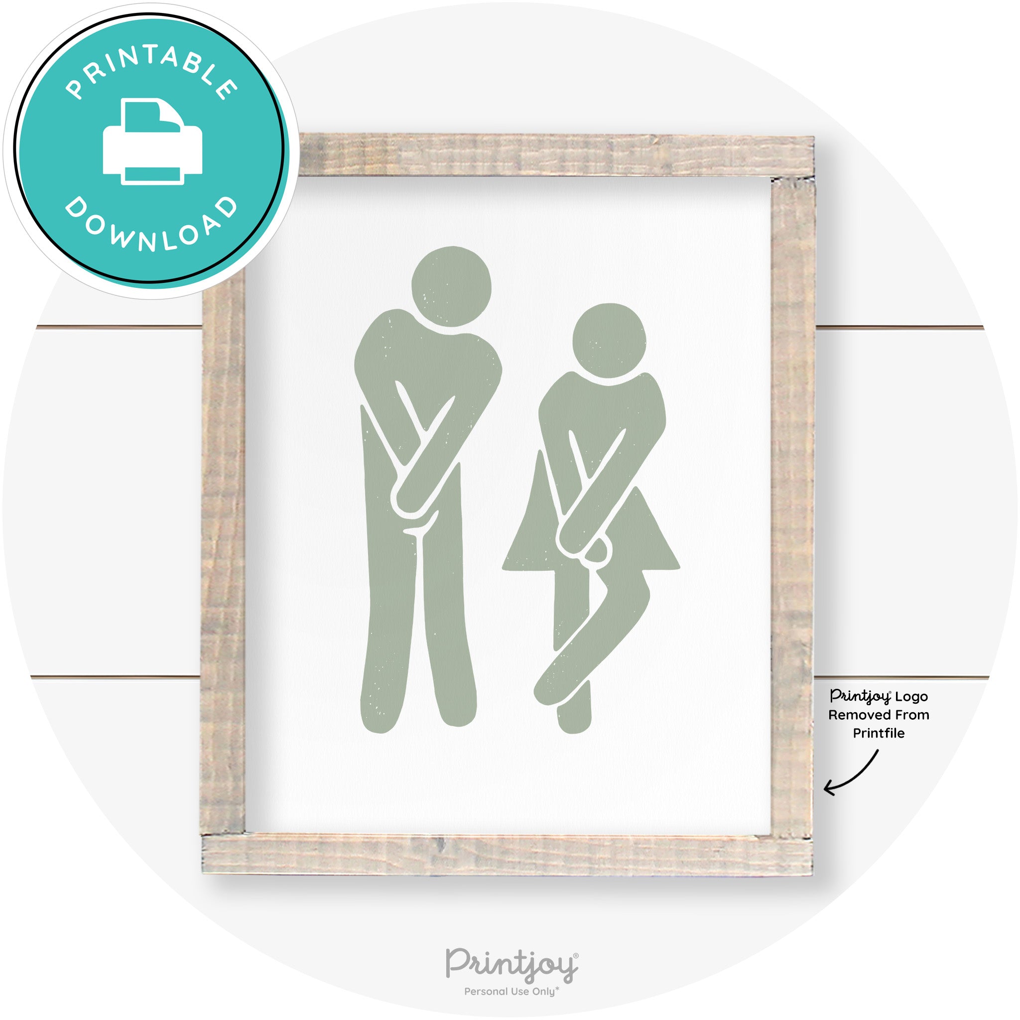 Potty Dance Gotta Go Sign Funny Farmhouse Wall Art Free Printable - Printjoy
