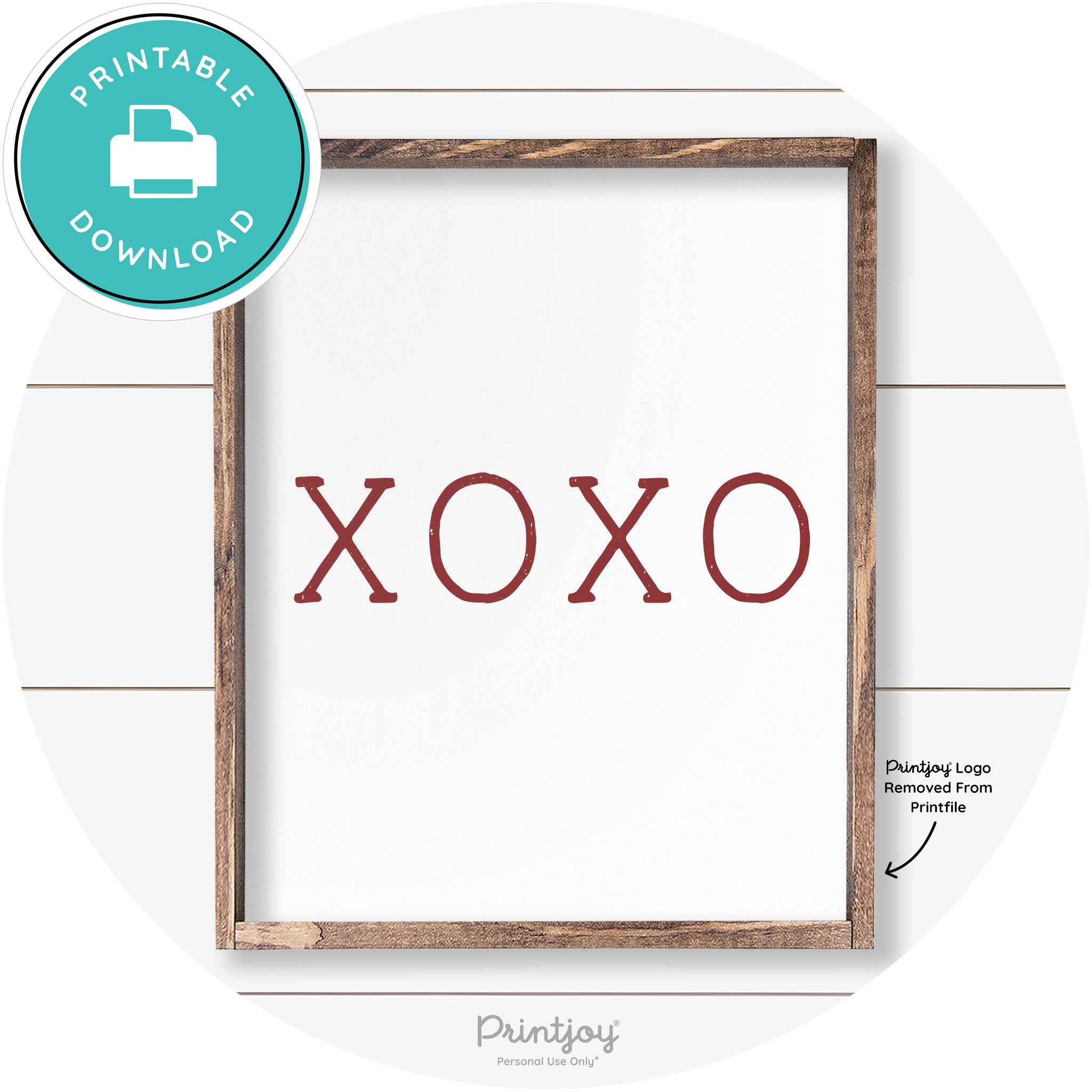Xoxo Cute Couples Love Modern Farmhouse Wall Art Free Printable