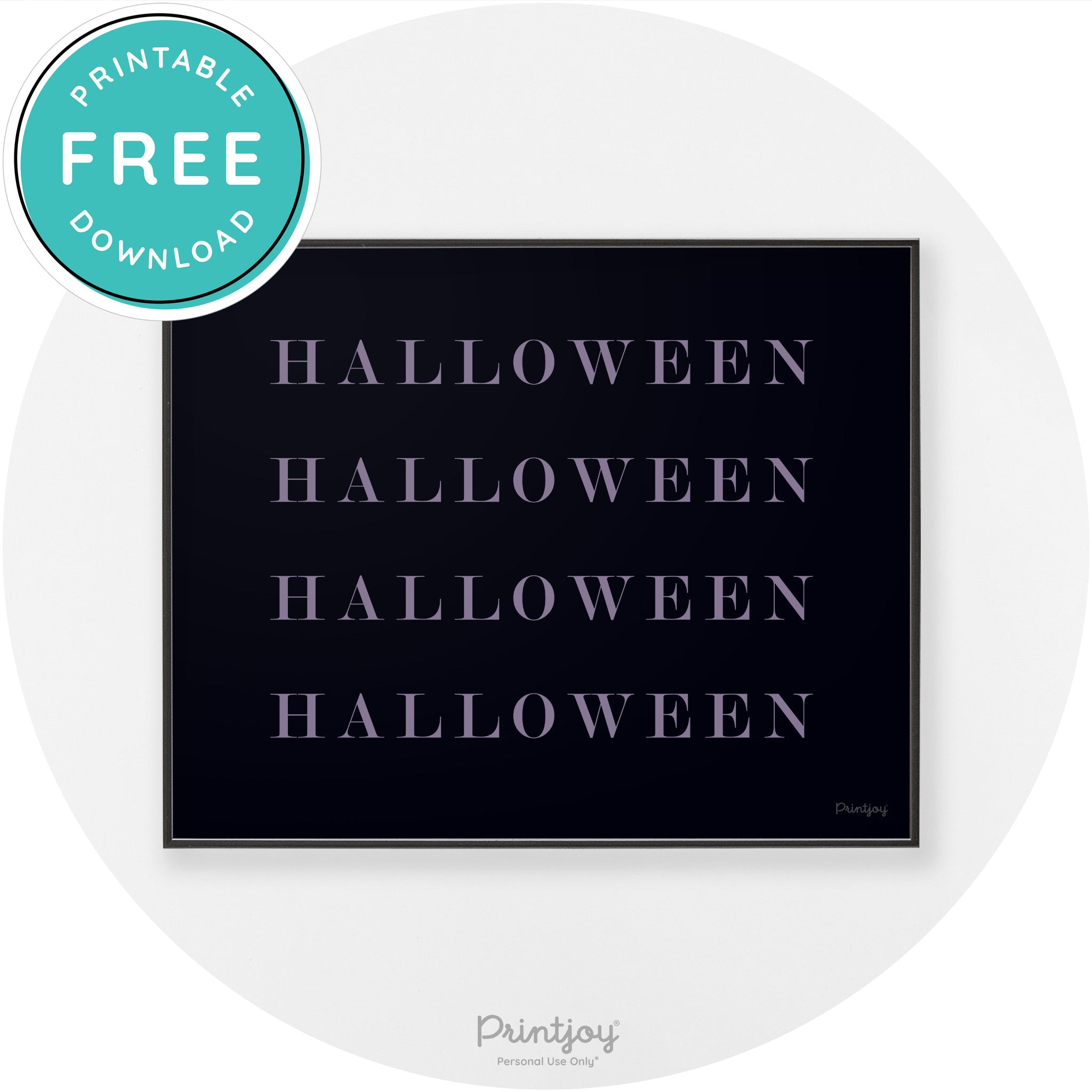 Halloween Cute Pattern Modern Chic Wall Art Decor Printable - Printjoy