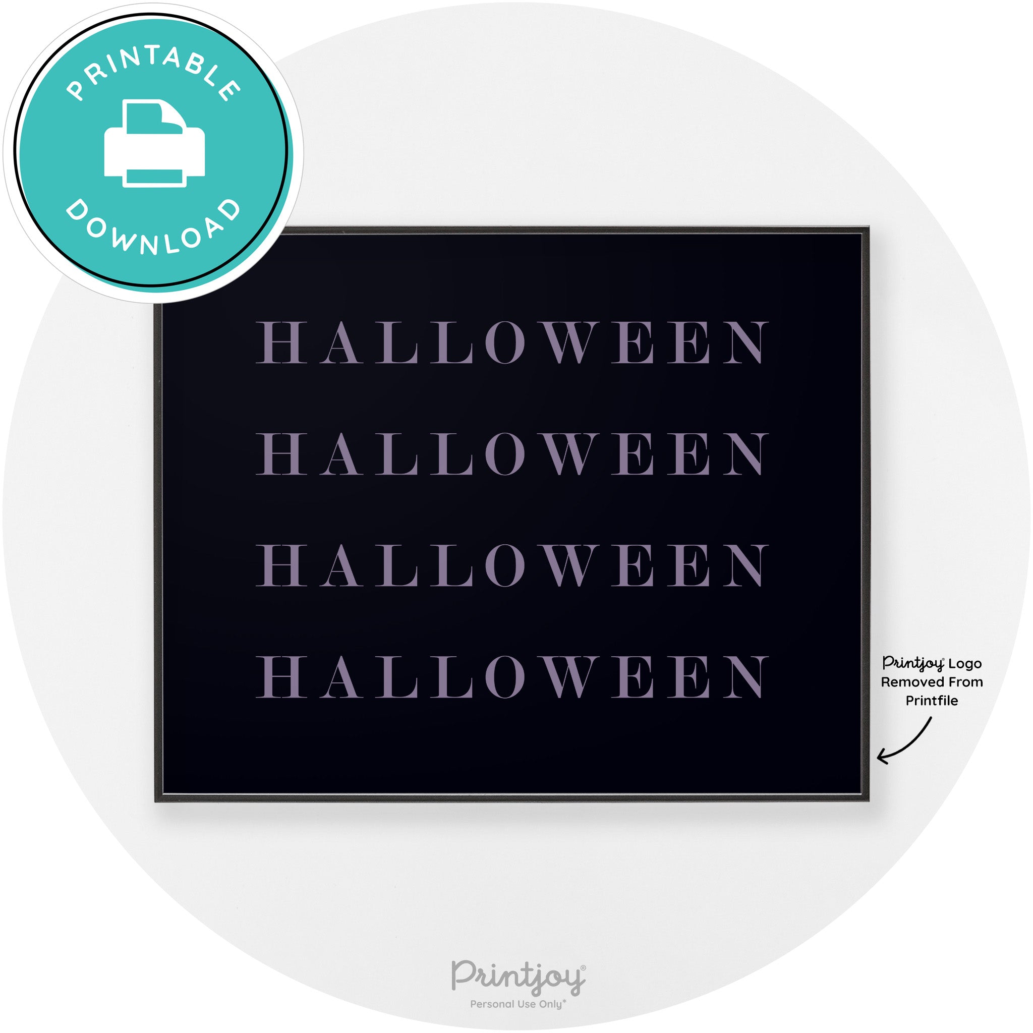 Halloween Cute Pattern Modern Chic Wall Art Decor Printable - Printjoy