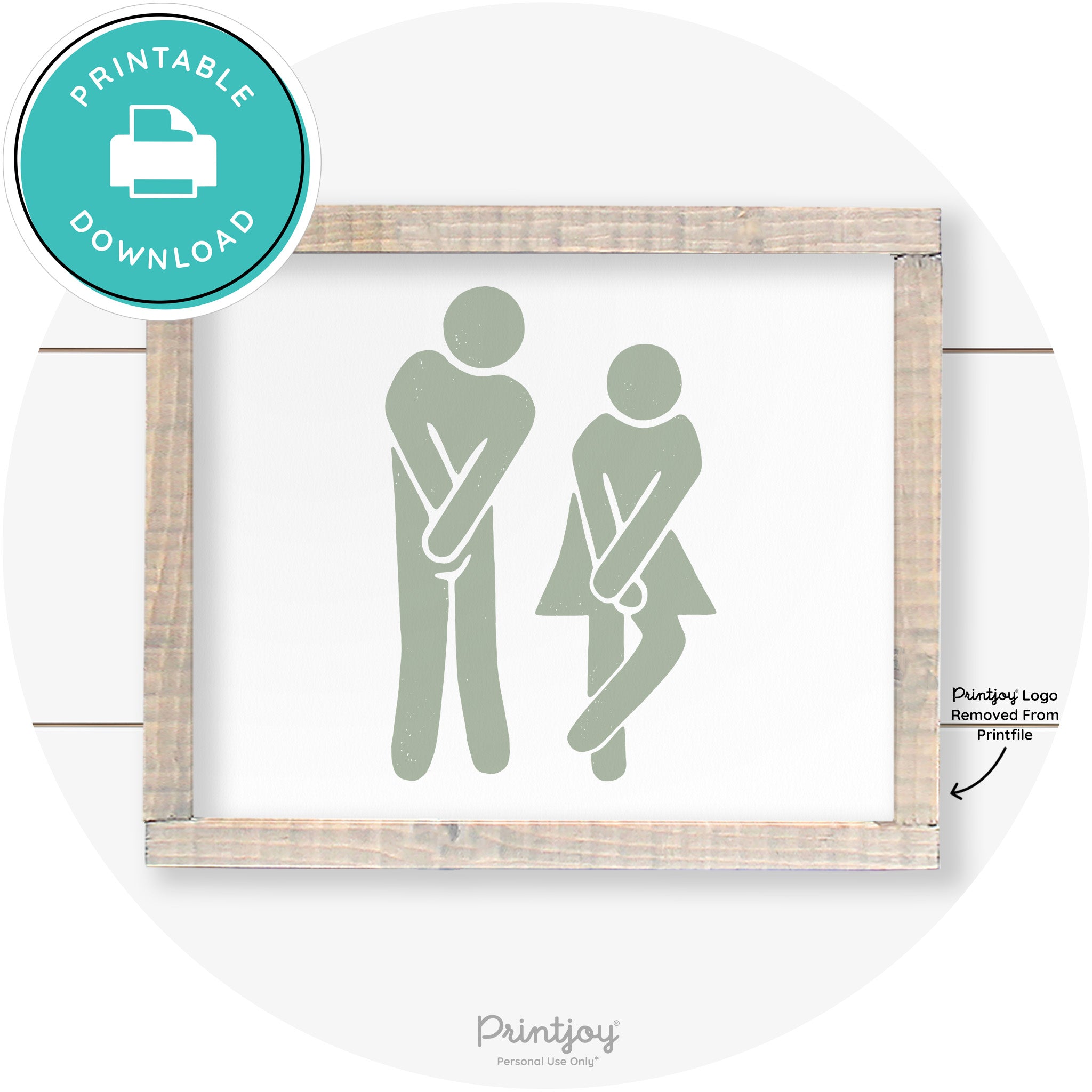 Potty Dance Gotta Go Sign Funny Farmhouse Wall Art Free Printable - Printjoy