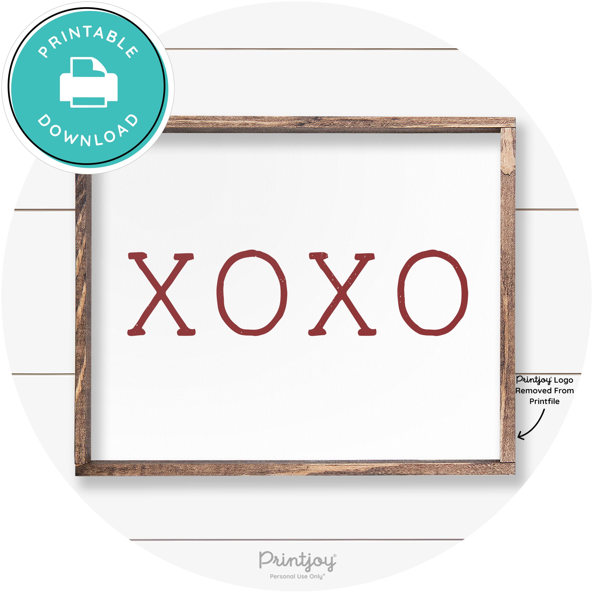Xoxo Cute Couples Love Modern Farmhouse Wall Art Free Printable