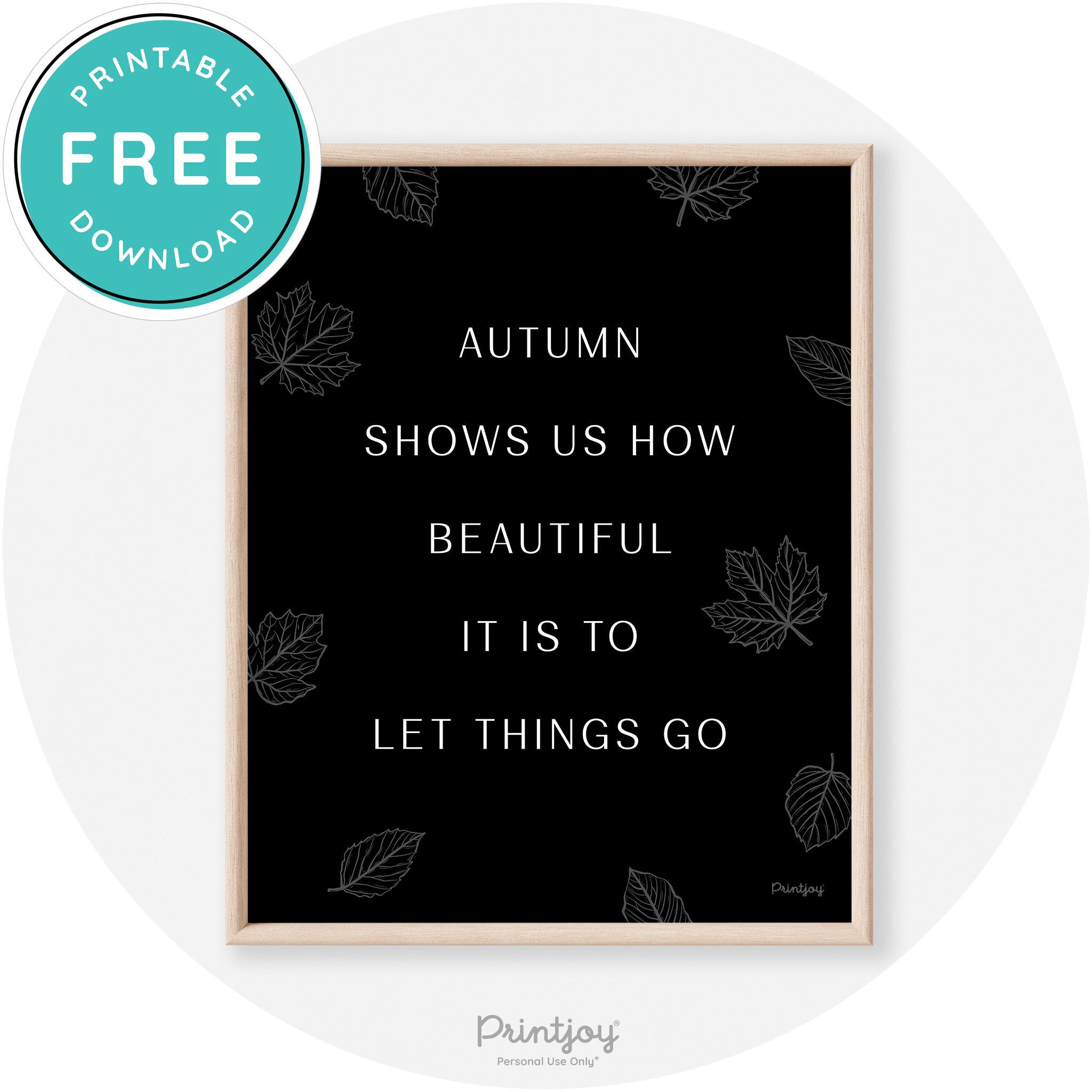 Fall Quote Autumn Let Things Go Transitional Wall Art Free Printable - Printjoy