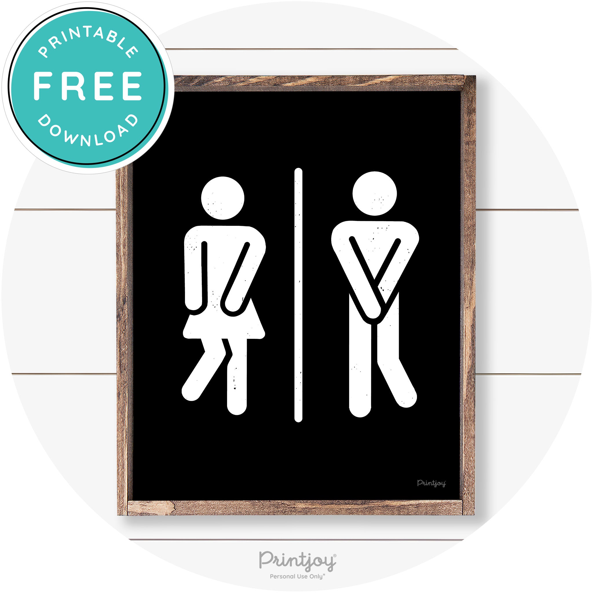 Gotta Go Potty Dance Restroom Sign Farmhouse Art Free Printable