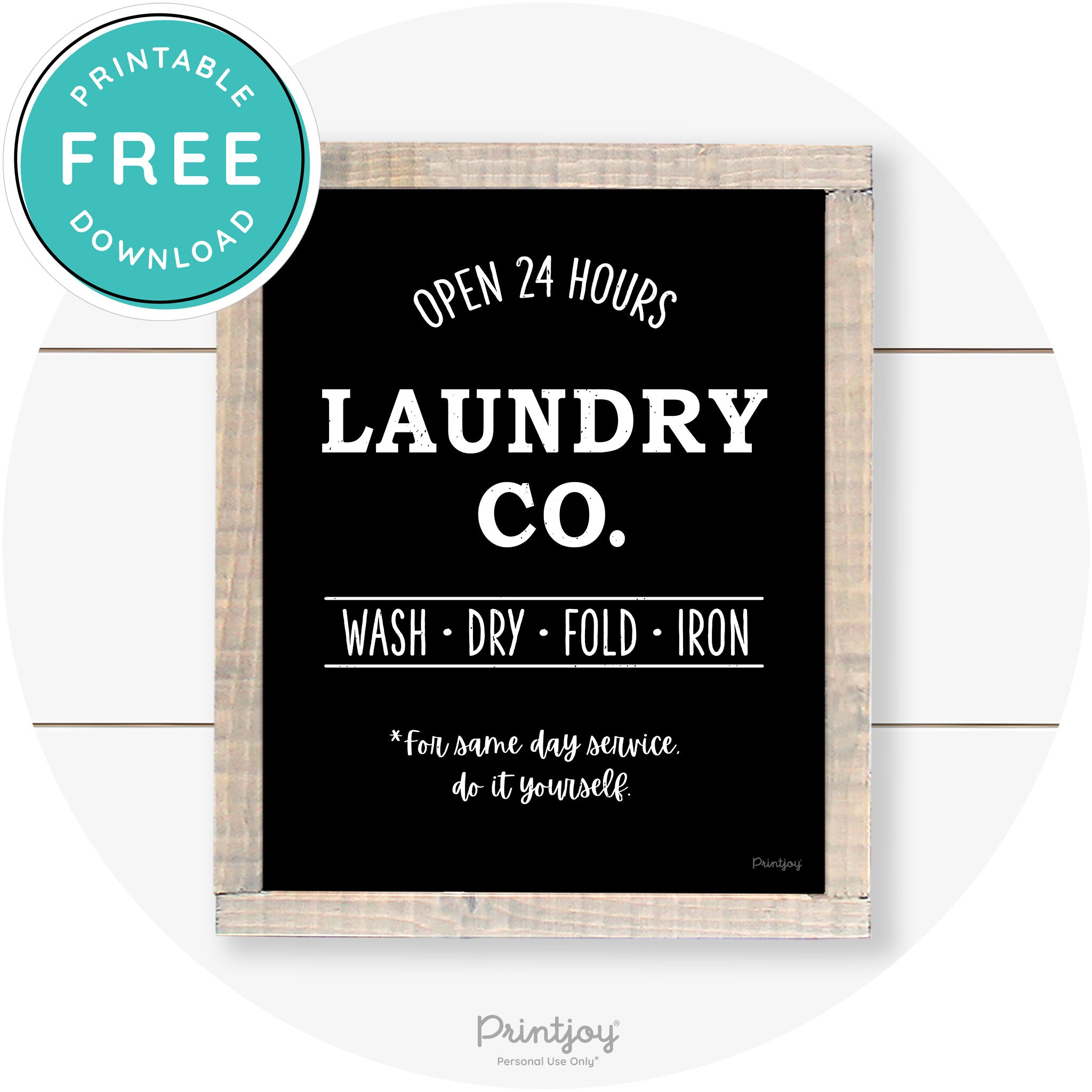 Laundry Co Do It Yourself Funny Farmhouse Wall Art Free Printable - Printjoy