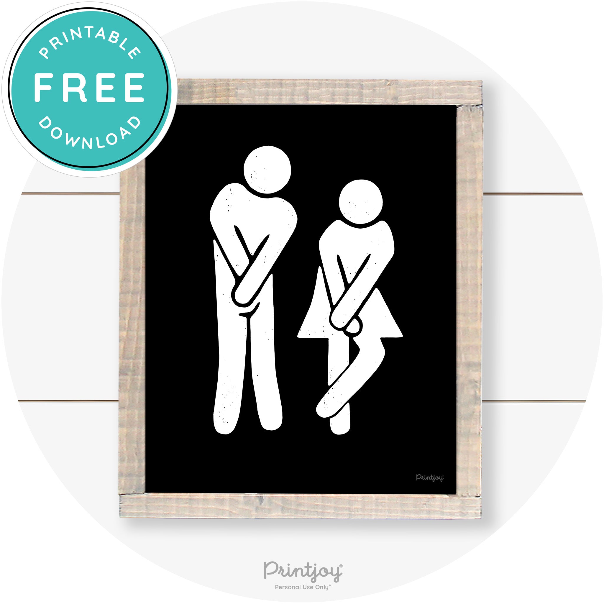 Potty Dance Gotta Go Sign Funny Farmhouse Wall Art Free Printable - Printjoy