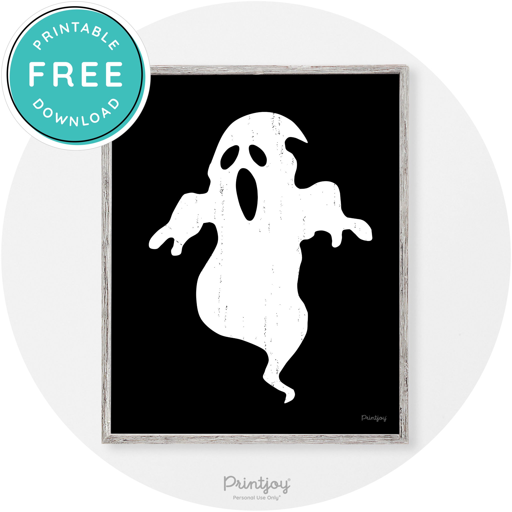Spooky Ghost Boogie Man Halloween Vintage Wall Art Free Printable - Printjoy