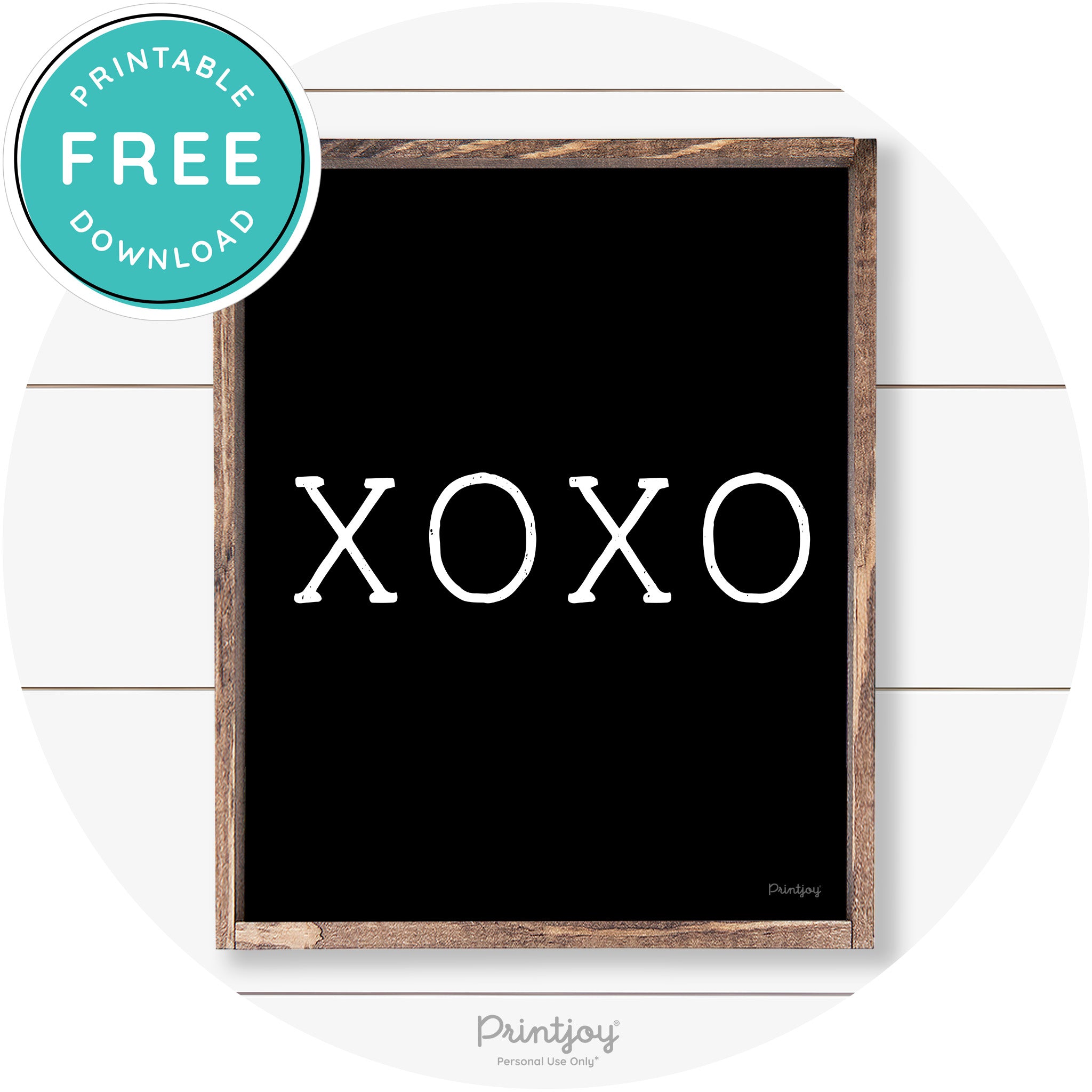 Xoxo Cute Couples Love Modern Farmhouse Wall Art Free Printable