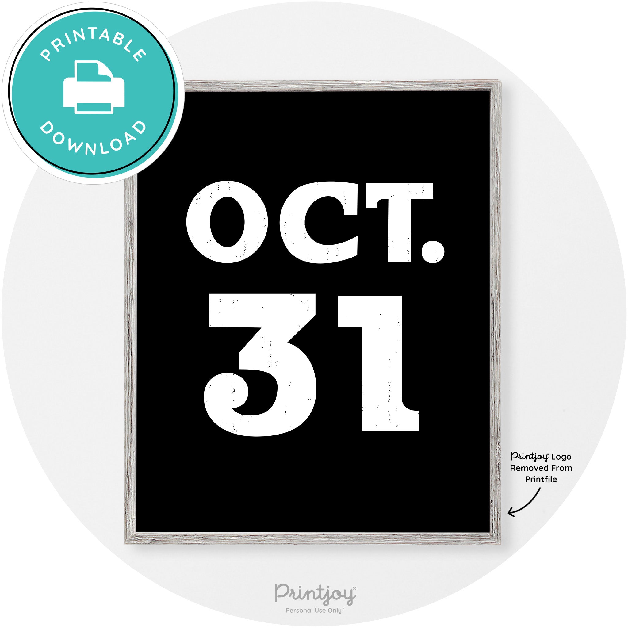 October 31 Halloween Day Vintage Halloween Wall Art Free Printable - Printjoy