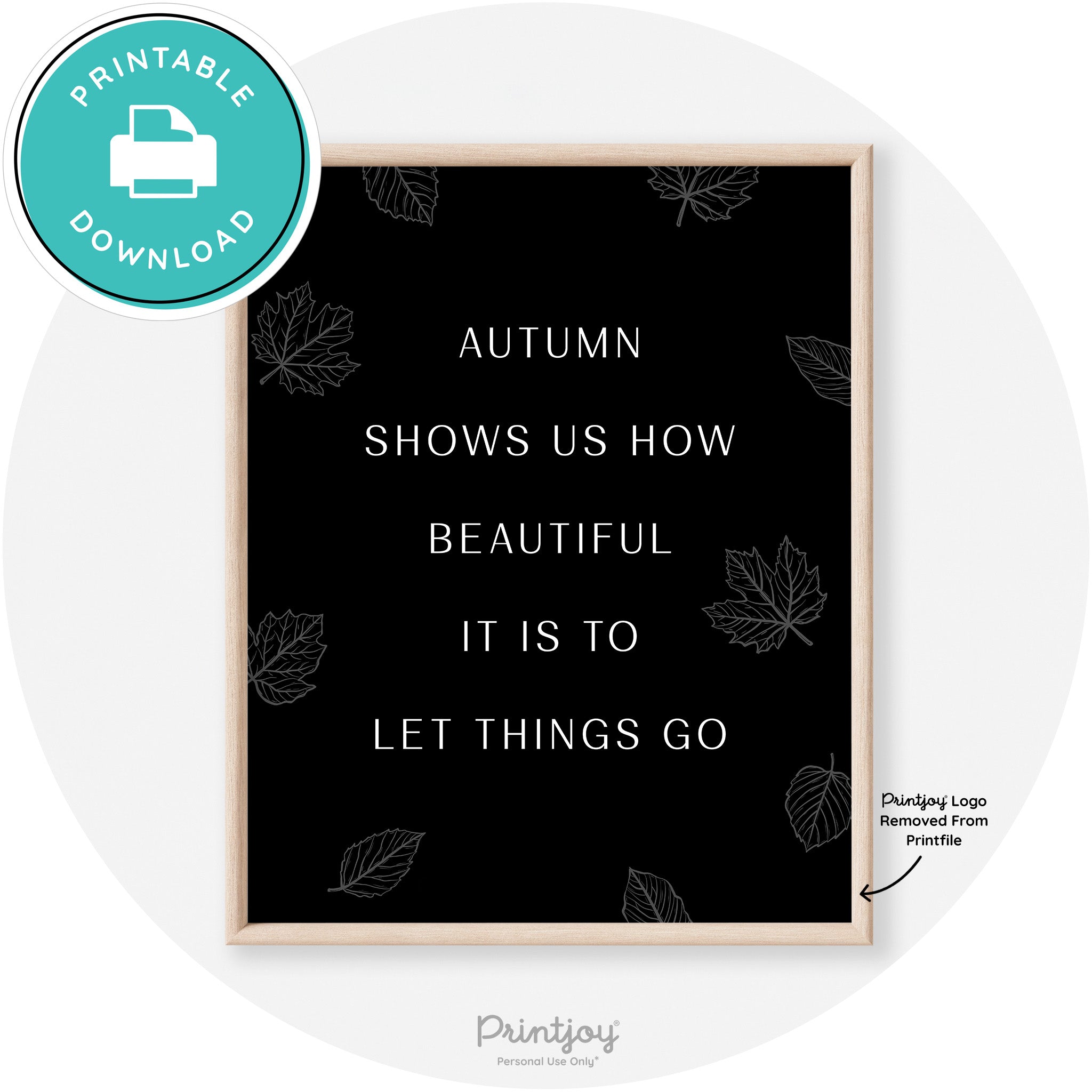 Fall Quote Autumn Let Things Go Transitional Wall Art Free Printable - Printjoy