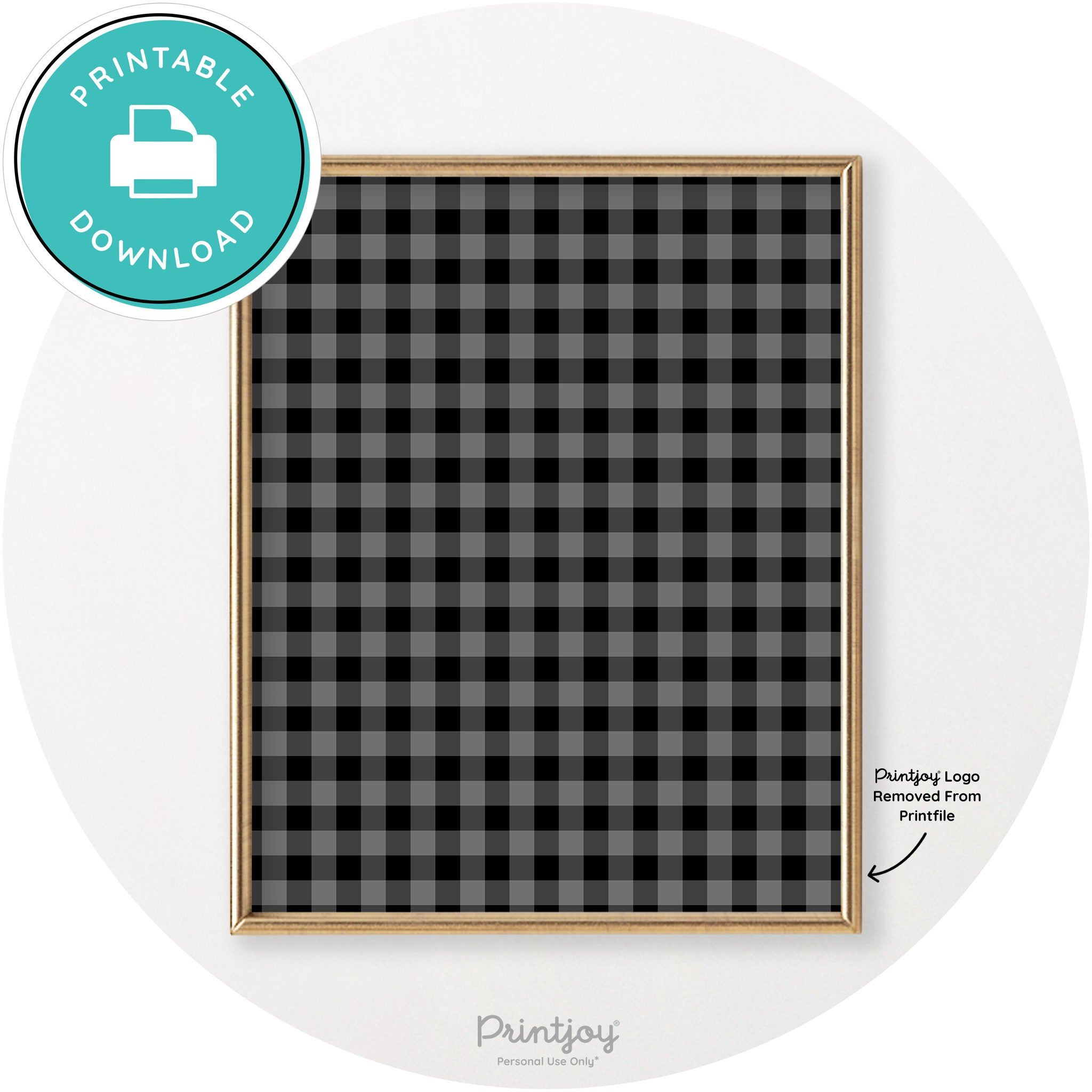 Thanksgiving Plaid Accent Modern Chic Wall Art Decor Free Printable - Printjoy