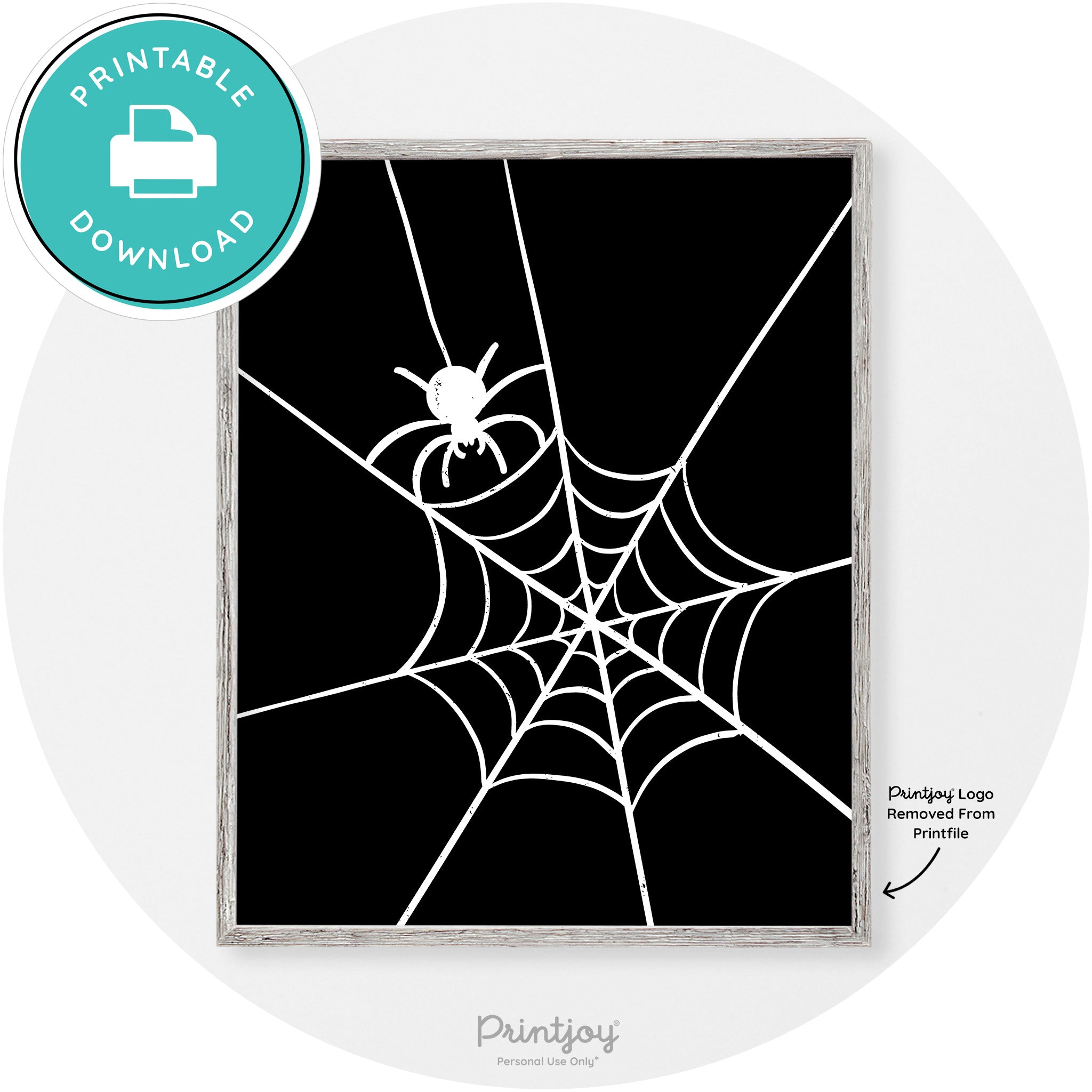 Halloween Spider Web Modern Vintage Wall Art Free Printable - Printjoy