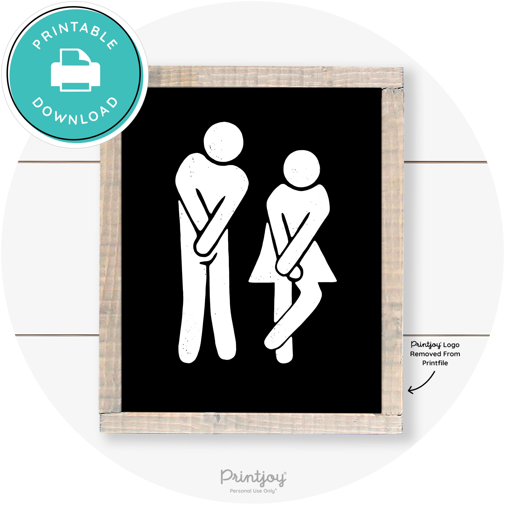 Potty Dance Gotta Go Sign Funny Farmhouse Wall Art Free Printable - Printjoy