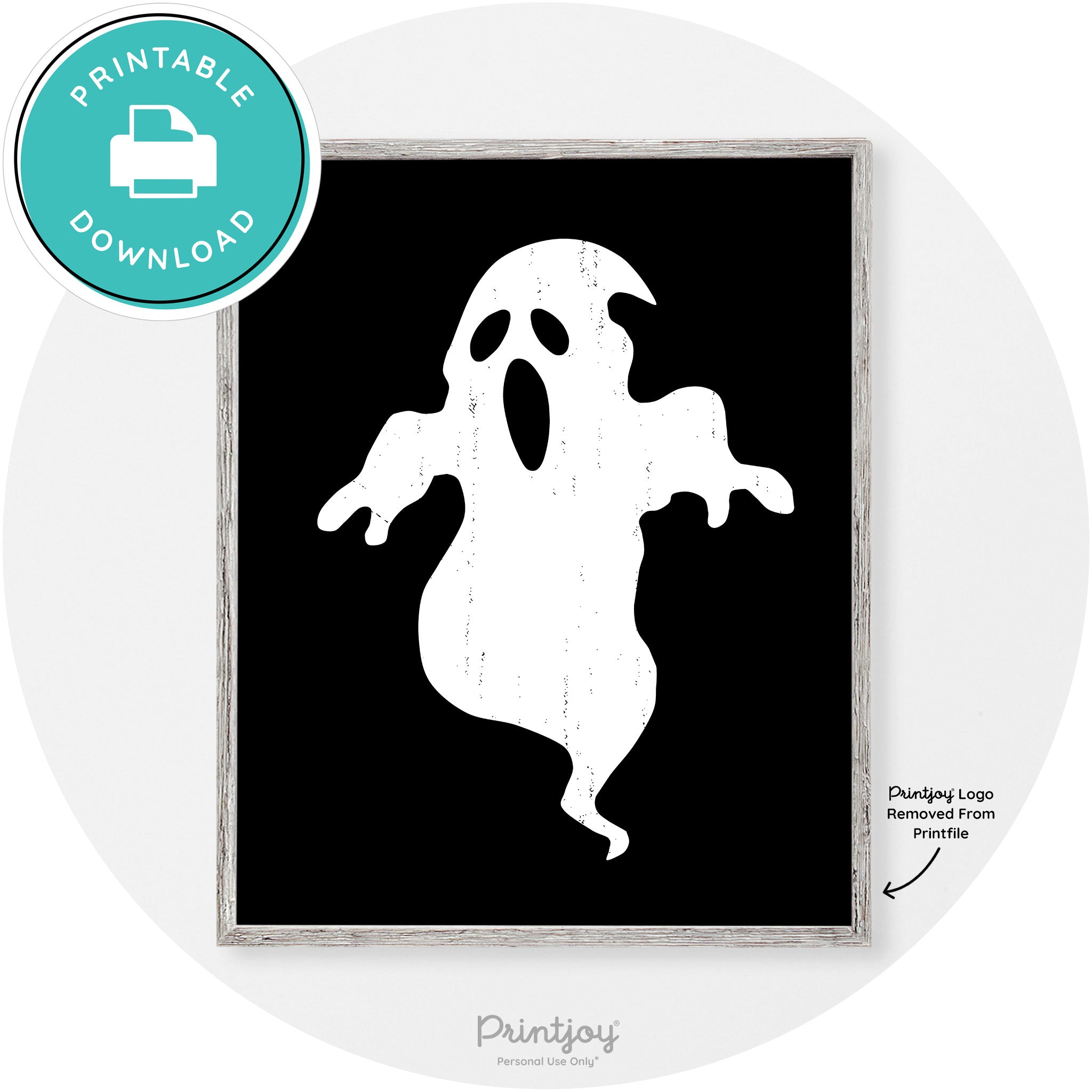 Spooky Ghost Boogie Man Halloween Vintage Wall Art Free Printable - Printjoy