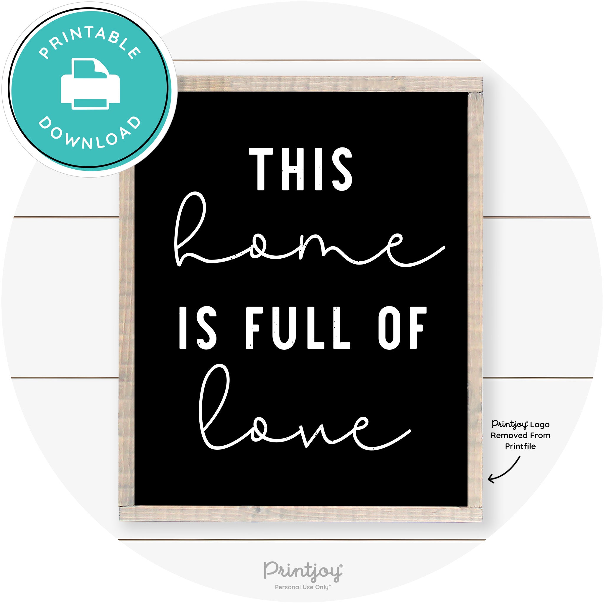 This Home Is Love Farmhouse Living Room Wall Art Free Printable - Printjoy