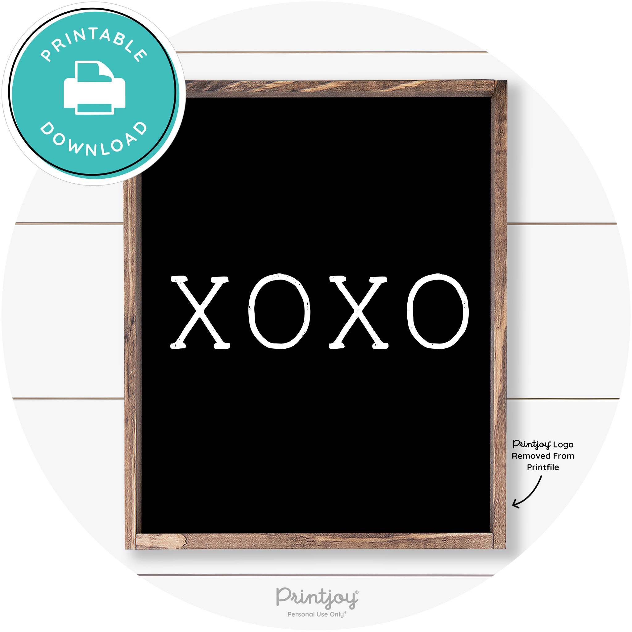 Xoxo Cute Couples Love Modern Farmhouse Wall Art Free Printable