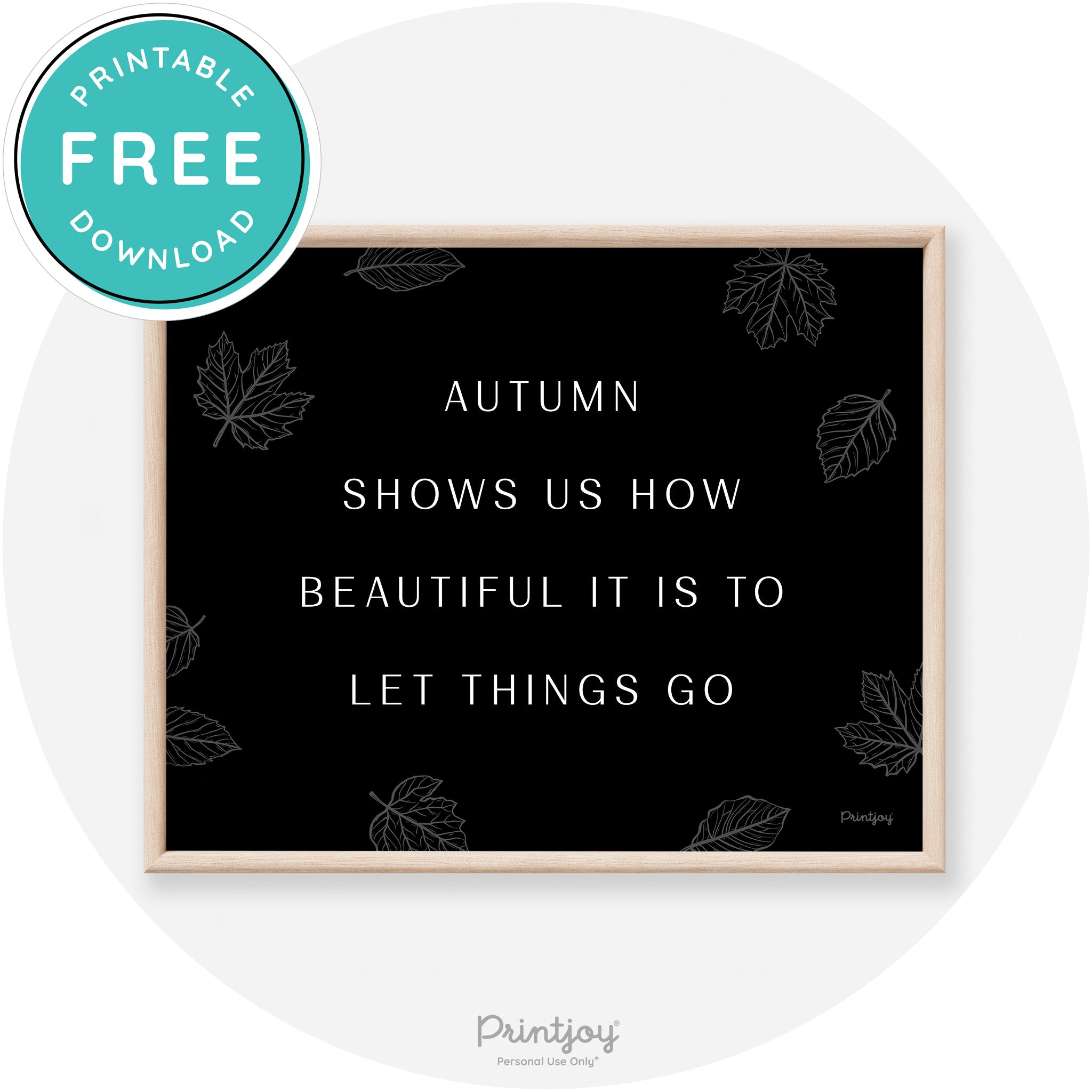 Fall Quote Autumn Let Things Go Transitional Wall Art Free Printable - Printjoy