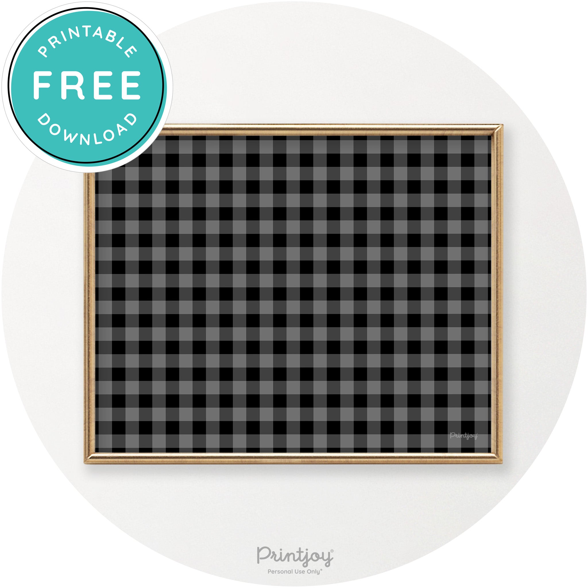 Thanksgiving Plaid Accent Modern Chic Wall Art Decor Free Printable - Printjoy