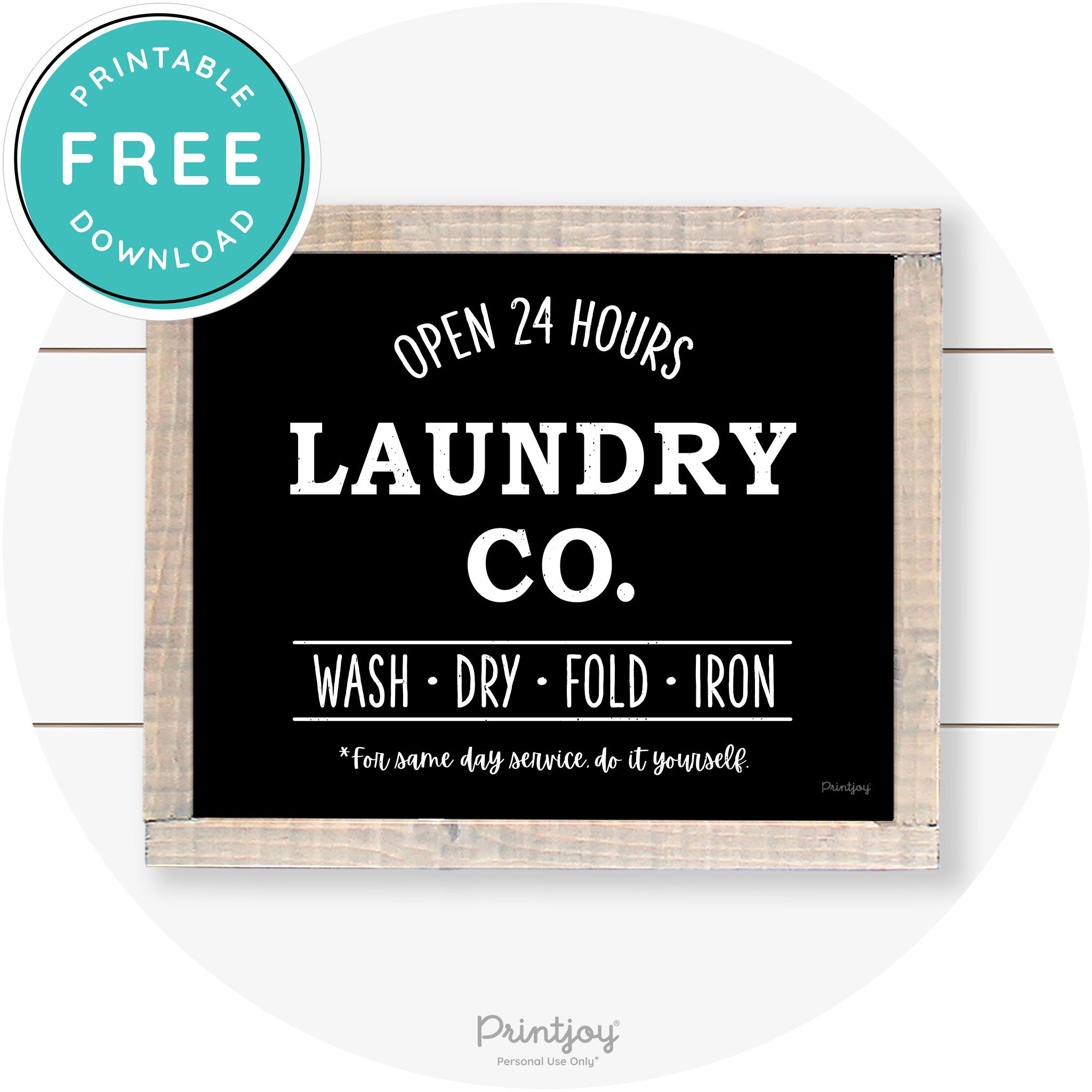 Laundry Co Do It Yourself Funny Farmhouse Wall Art Free Printable - Printjoy