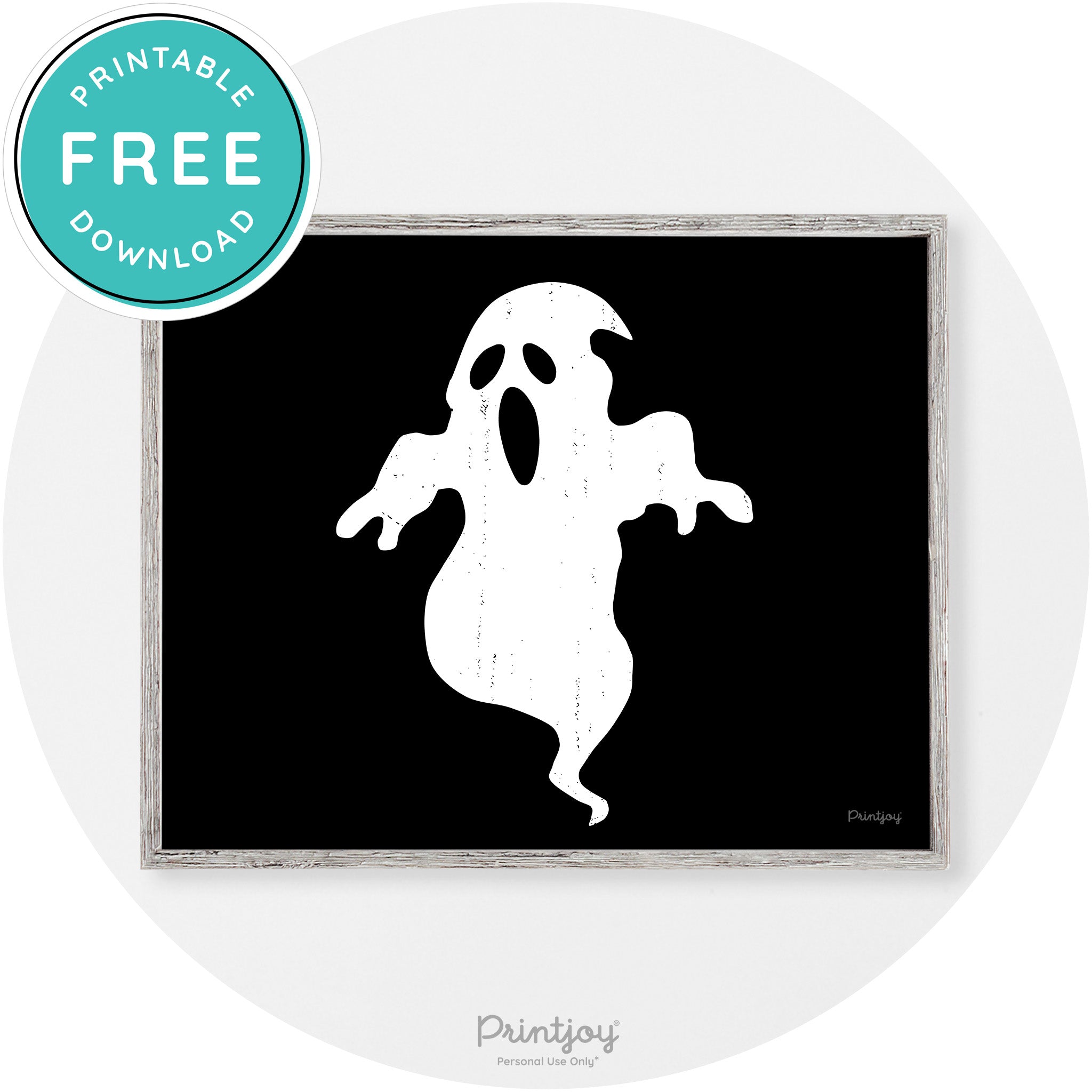 Spooky Ghost Boogie Man Halloween Vintage Wall Art Free Printable - Printjoy