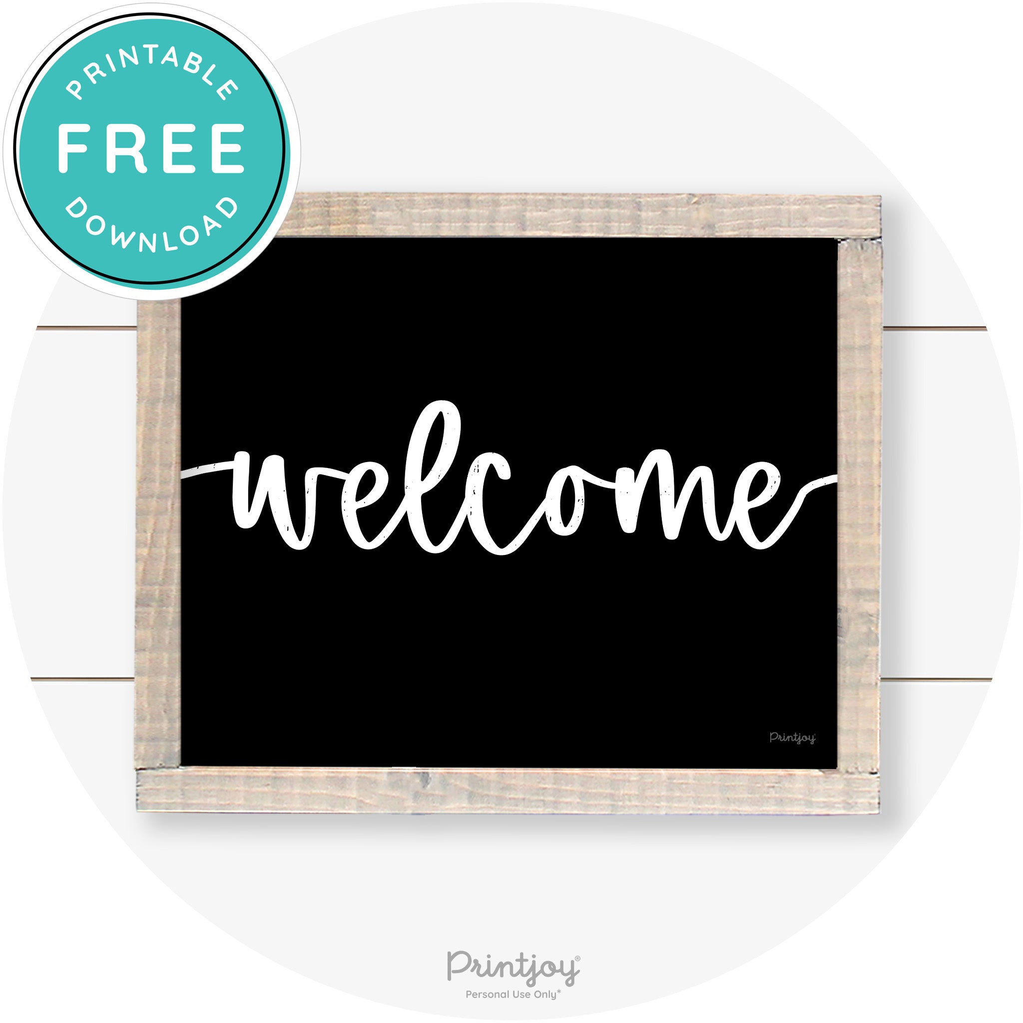 Welcome Entryway Sign Cute Farmhouse Wall Art Decor Free Printable