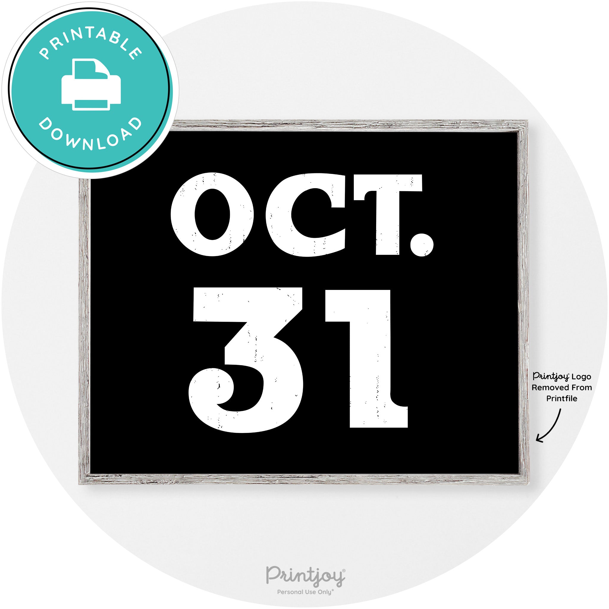 October 31 Halloween Day Vintage Halloween Wall Art Free Printable - Printjoy
