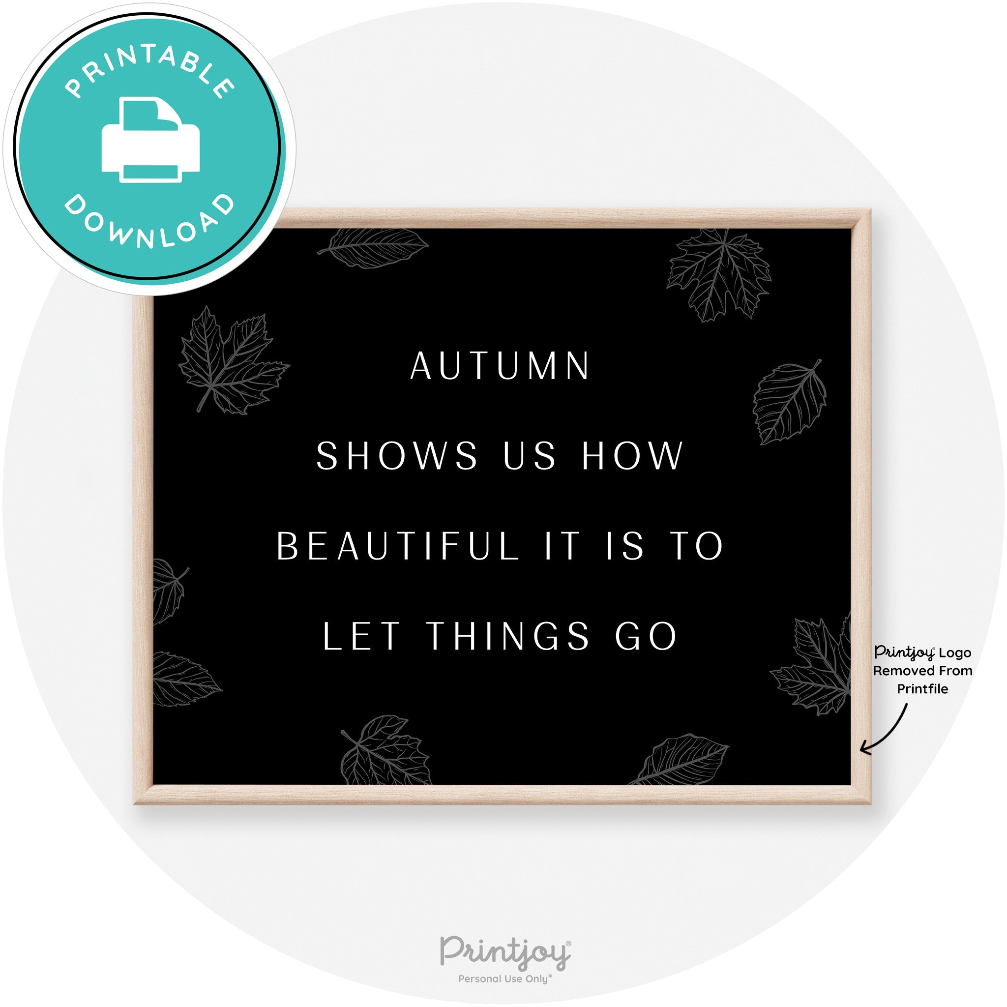 Fall Quote Autumn Let Things Go Transitional Wall Art Free Printable - Printjoy