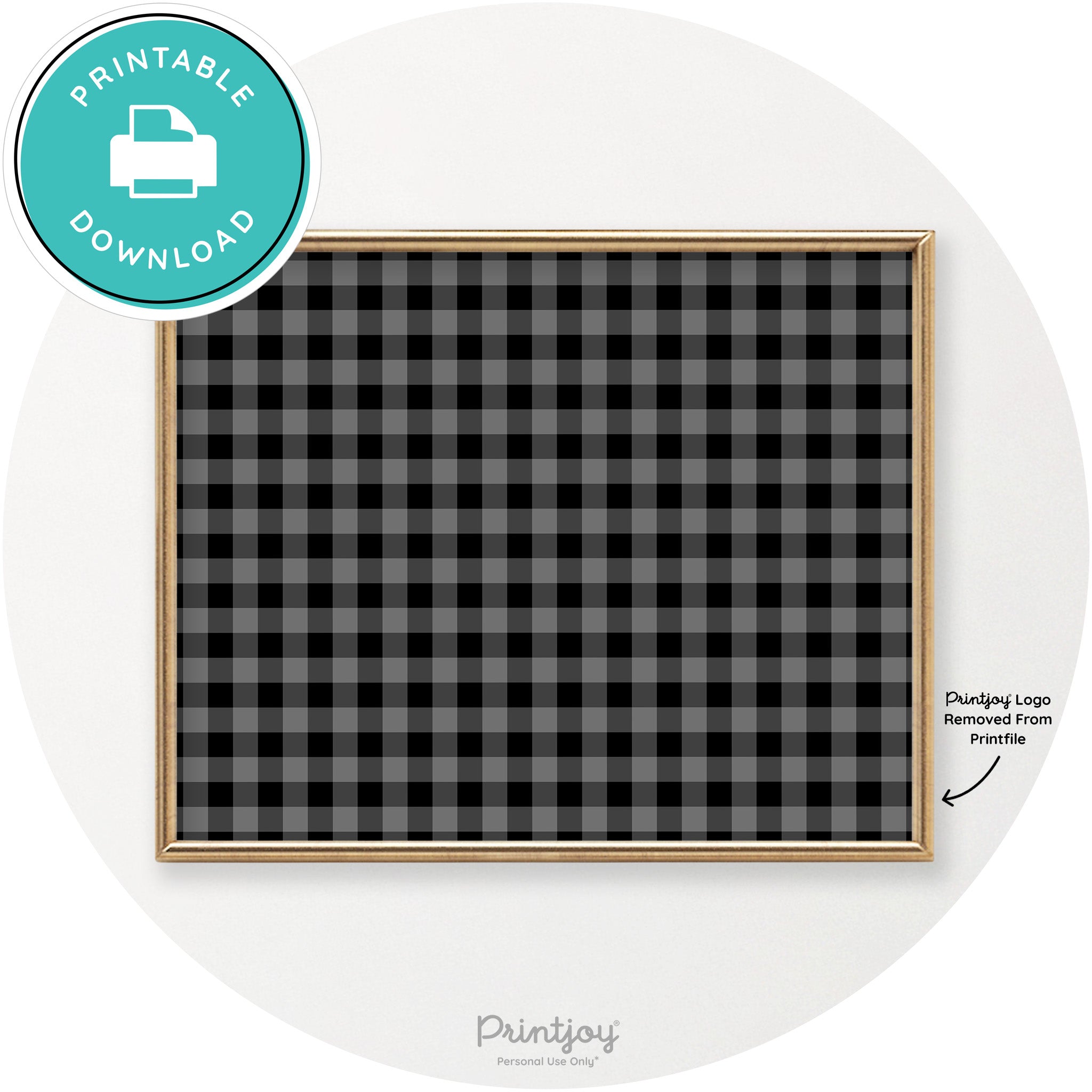 Thanksgiving Plaid Accent Modern Chic Wall Art Decor Free Printable - Printjoy