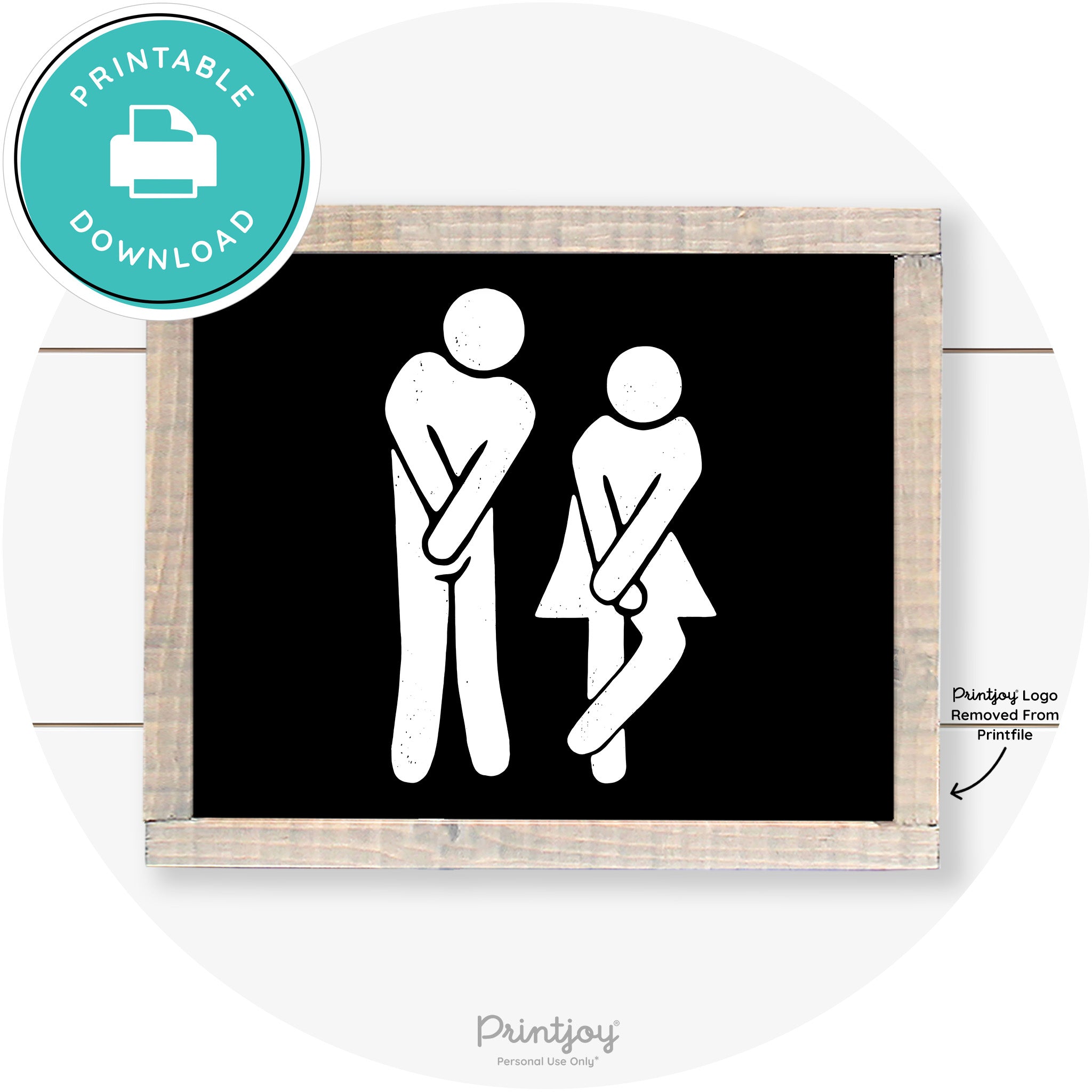 Potty Dance Gotta Go Sign Funny Farmhouse Wall Art Free Printable - Printjoy