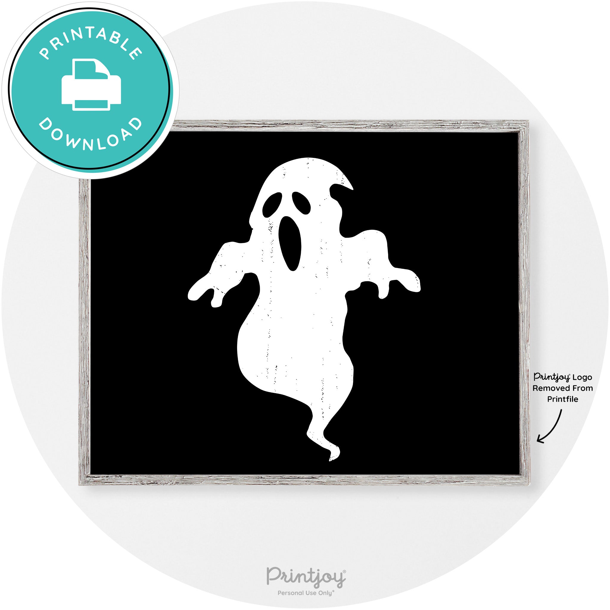 Spooky Ghost Boogie Man Halloween Vintage Wall Art Free Printable - Printjoy