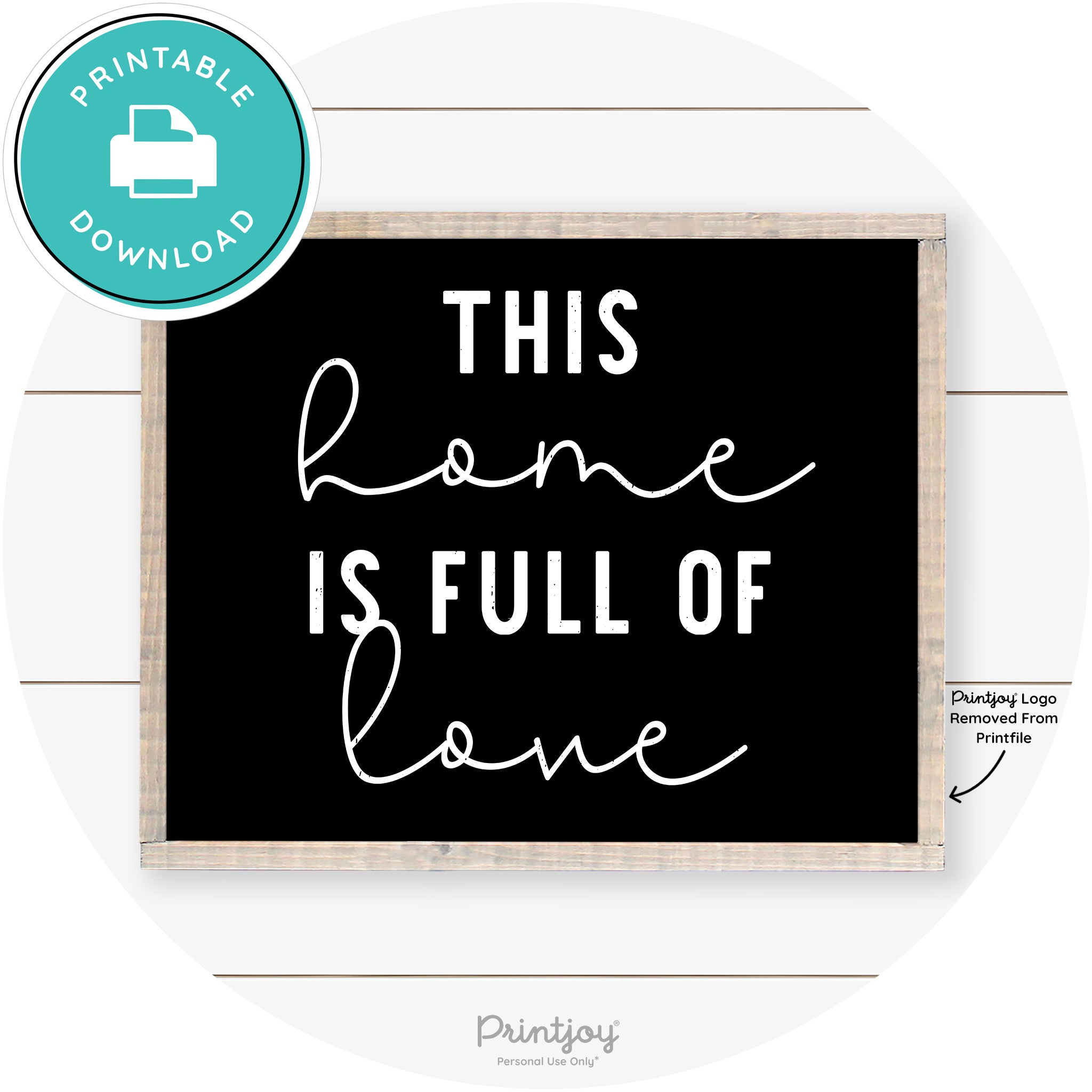 This Home Is Love Farmhouse Living Room Wall Art Free Printable - Printjoy