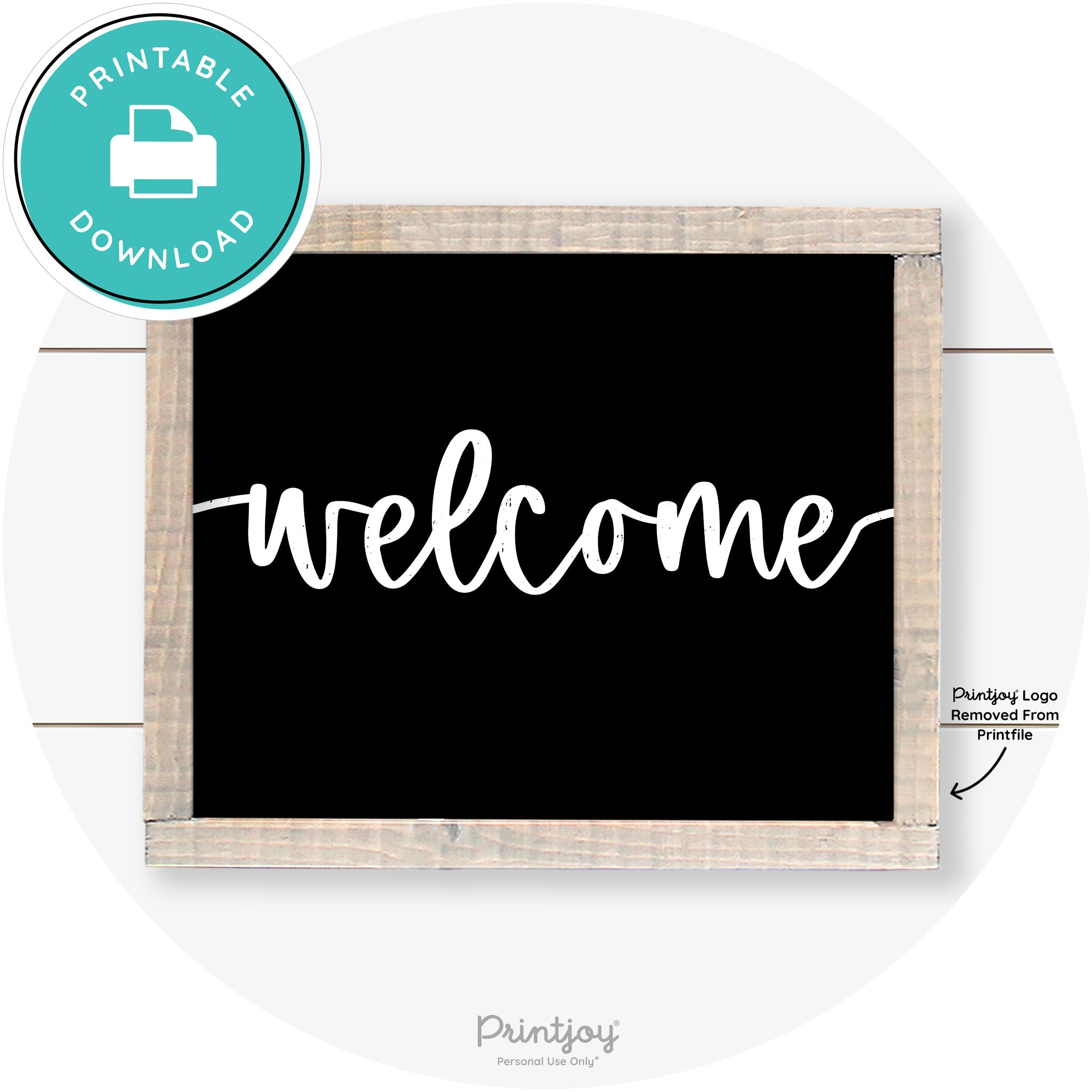 Welcome Entryway Sign Cute Farmhouse Wall Art Decor Free Printable