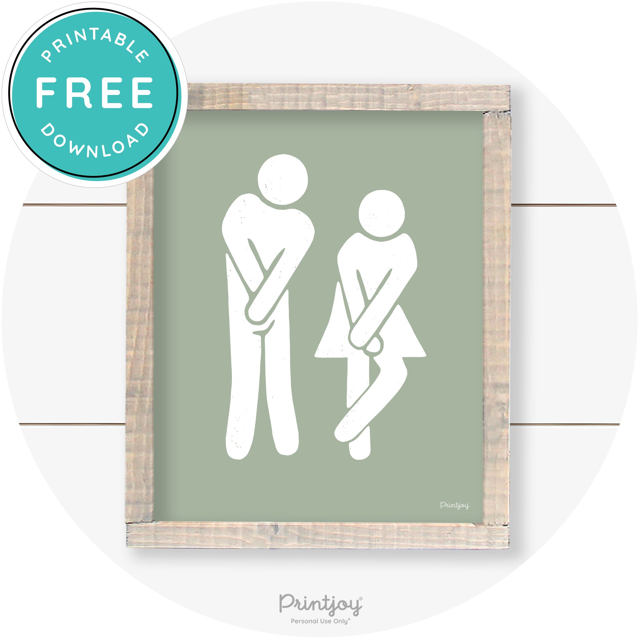 Potty Dance Gotta Go Sign Funny Farmhouse Wall Art Free Printable - Printjoy