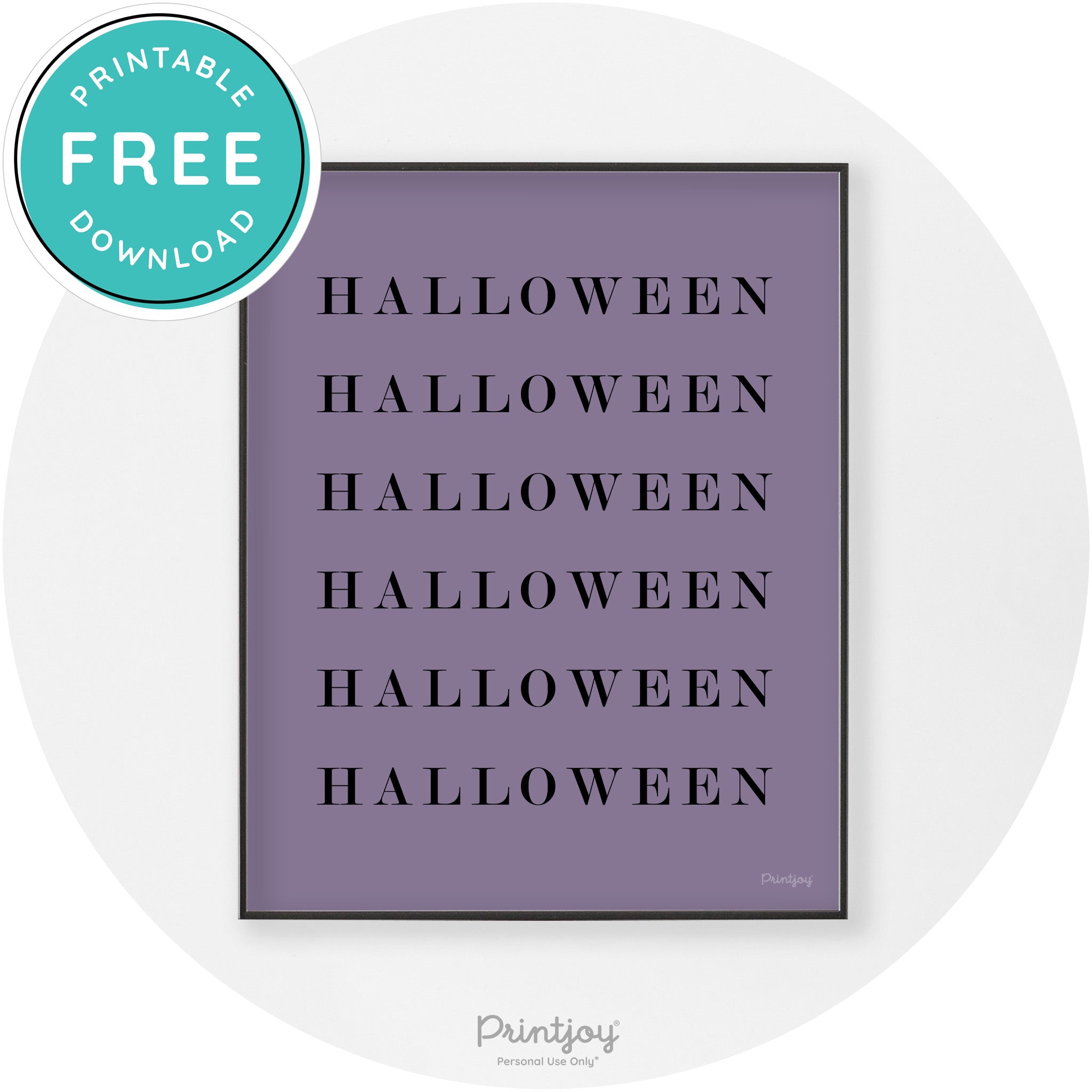Halloween Cute Pattern Modern Chic Wall Art Decor Printable - Printjoy
