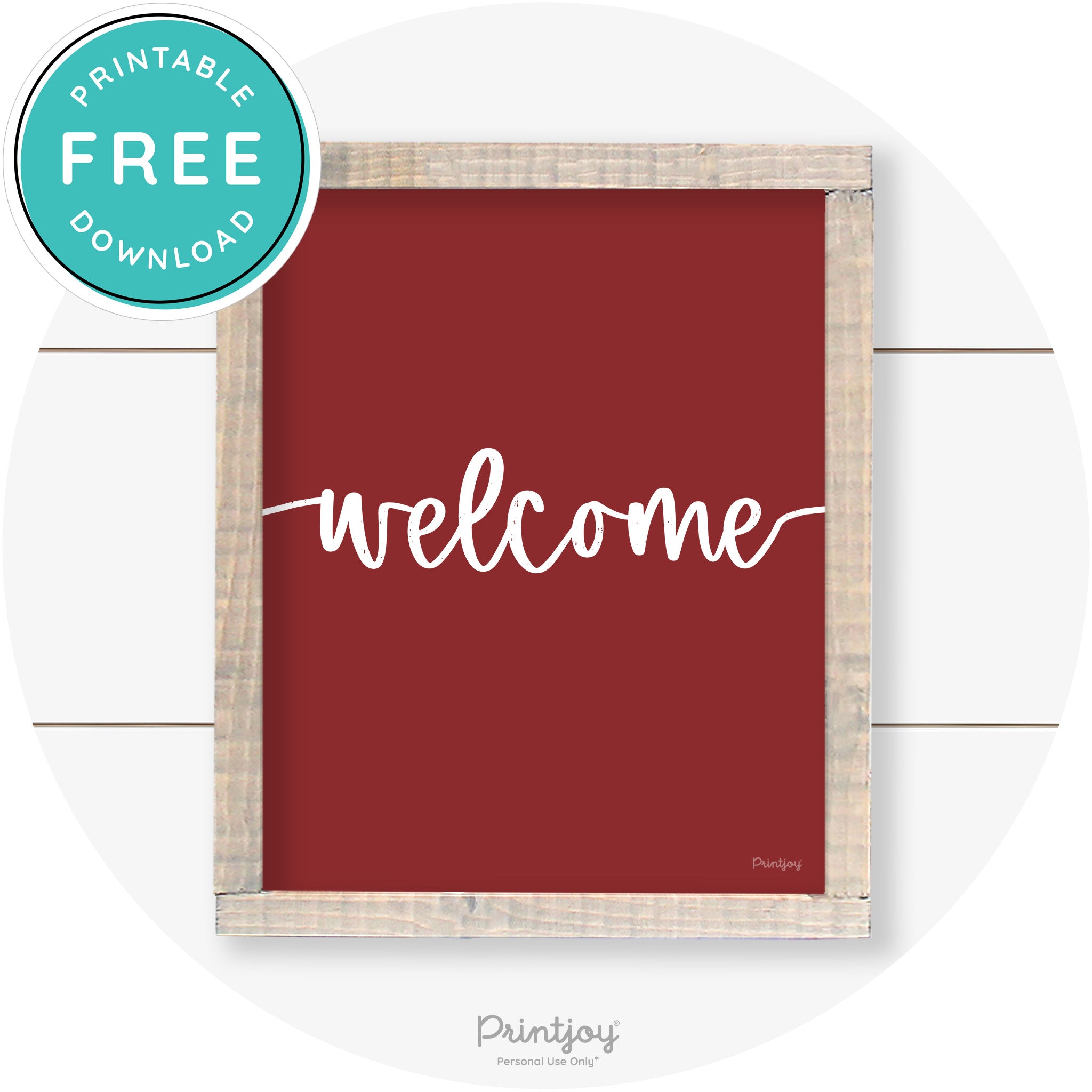 Welcome Entryway Sign Cute Farmhouse Wall Art Decor Free Printable