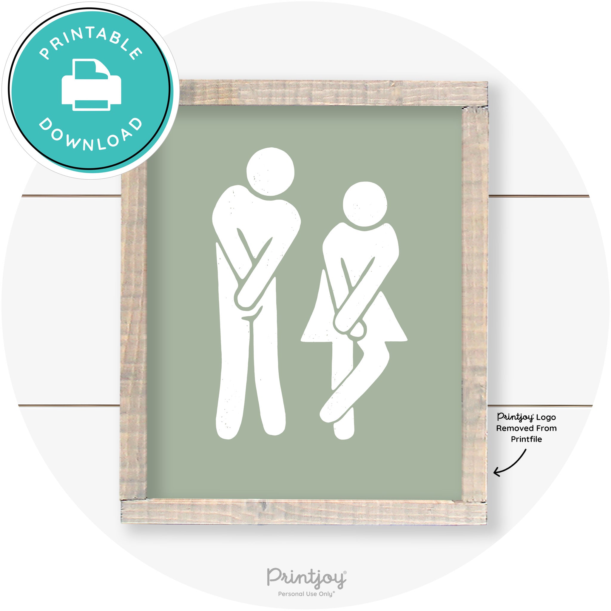 Potty Dance Gotta Go Sign Funny Farmhouse Wall Art Free Printable - Printjoy