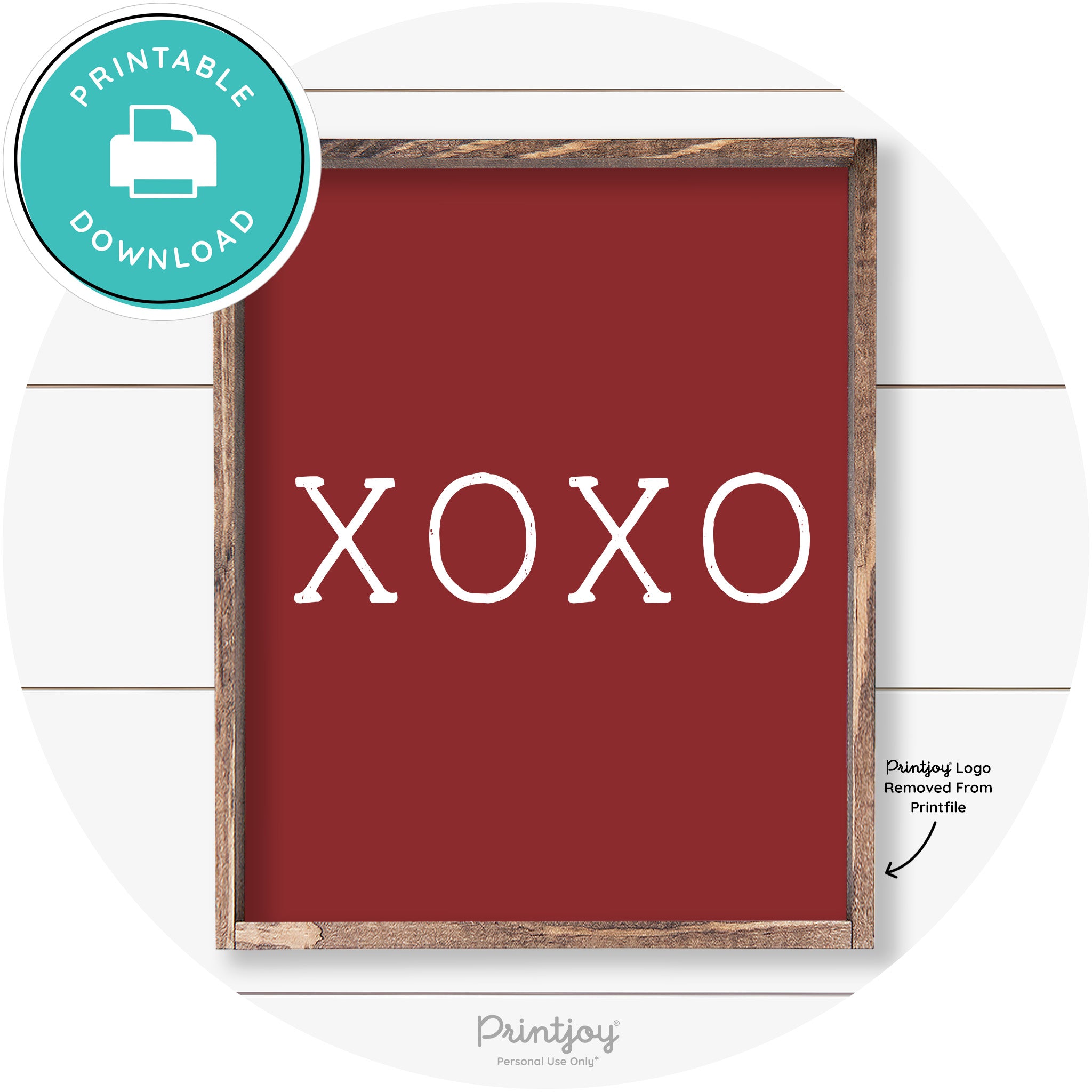 Xoxo Cute Couples Love Modern Farmhouse Wall Art Free Printable