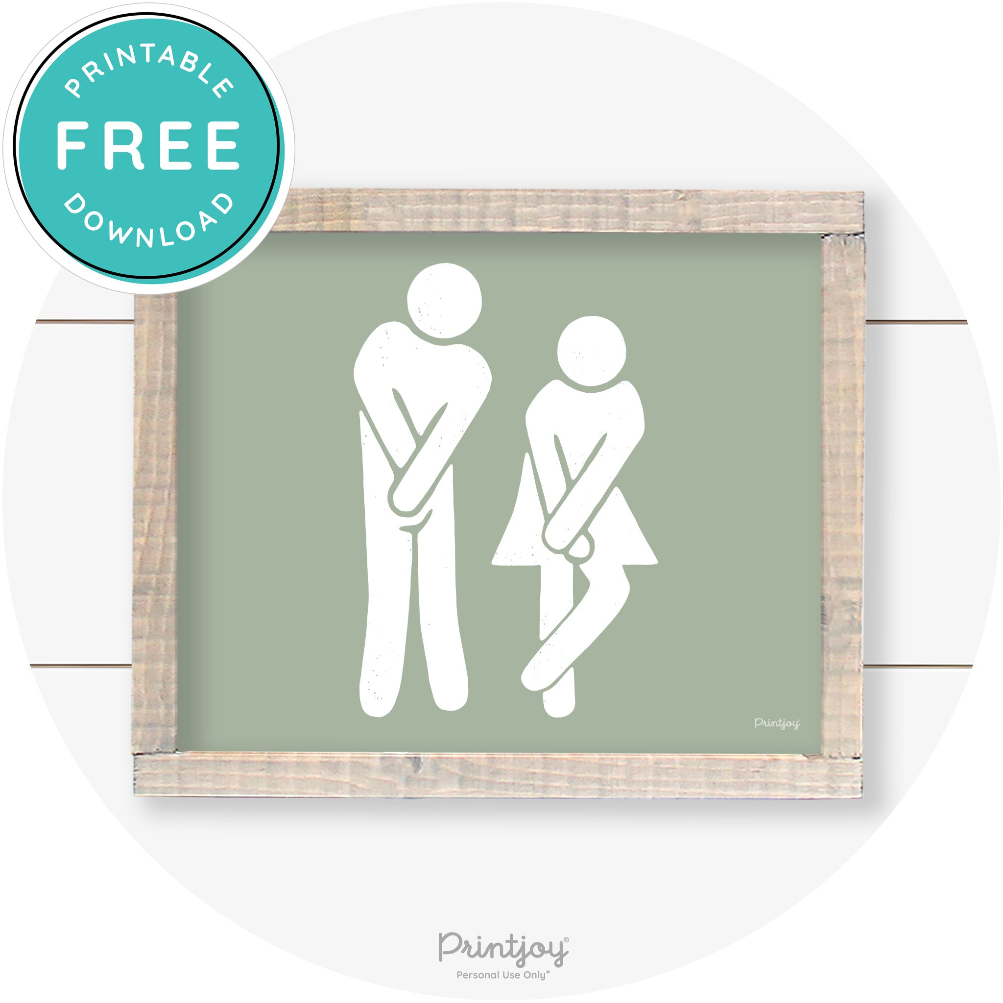 Potty Dance Gotta Go Sign Funny Farmhouse Wall Art Free Printable - Printjoy