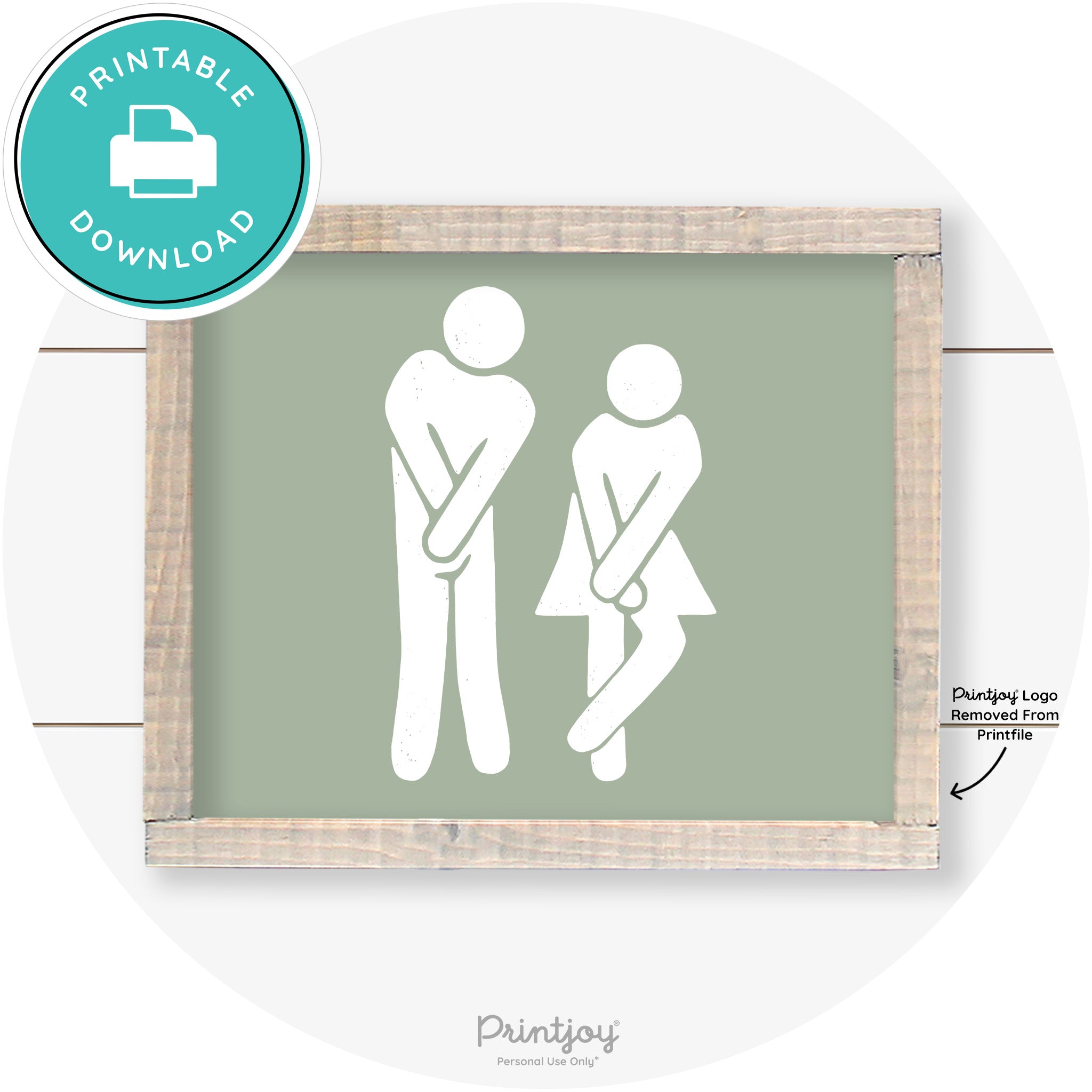 Potty Dance Gotta Go Sign Funny Farmhouse Wall Art Free Printable - Printjoy