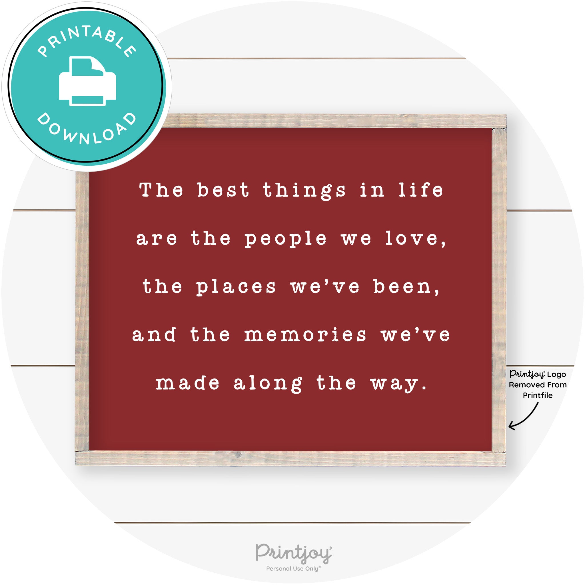 Best Things Quote Farmhouse Living Room Wall Art Free Printable - Printjoy