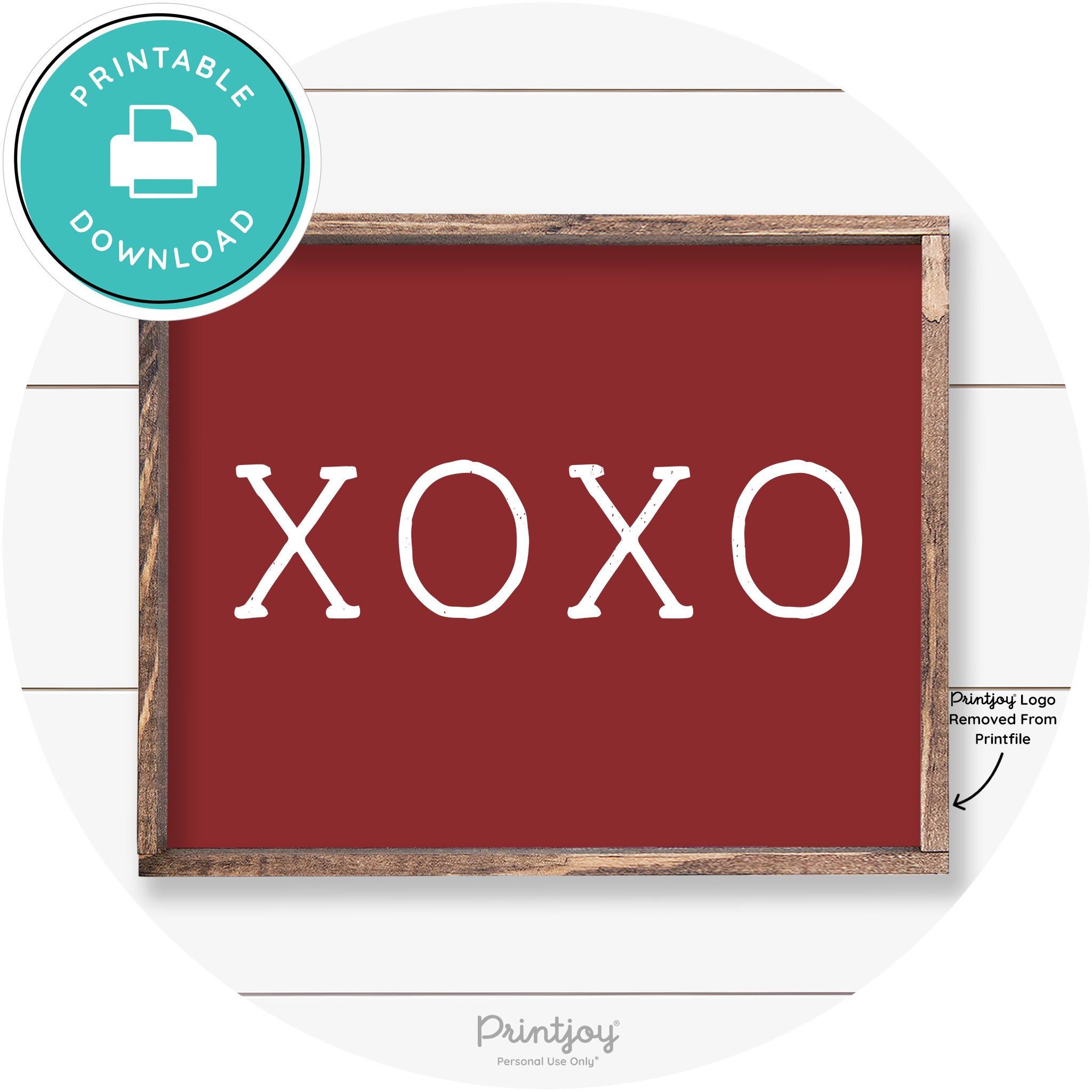 Xoxo Cute Couples Love Modern Farmhouse Wall Art Free Printable