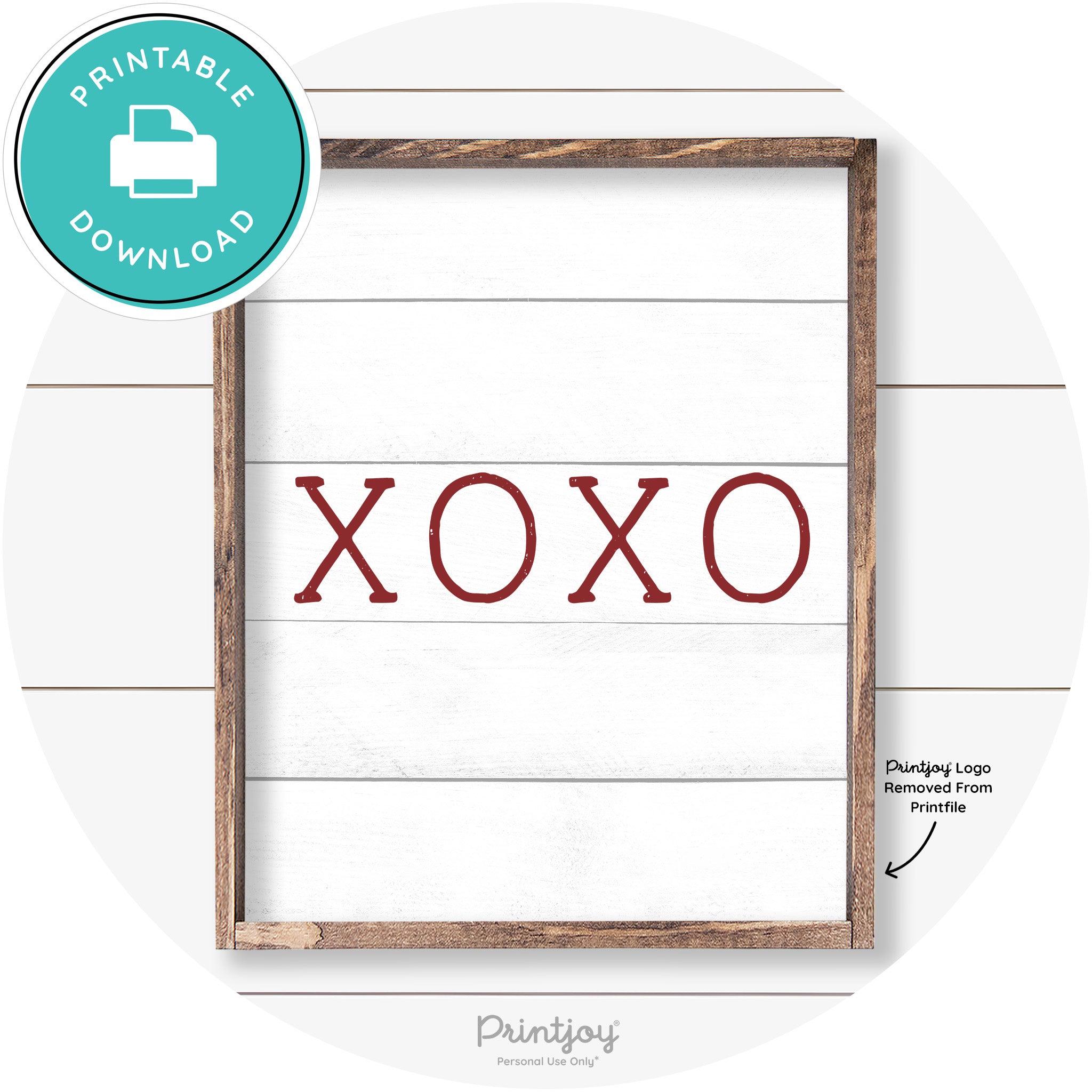 Xoxo Cute Couples Love Modern Farmhouse Wall Art Free Printable
