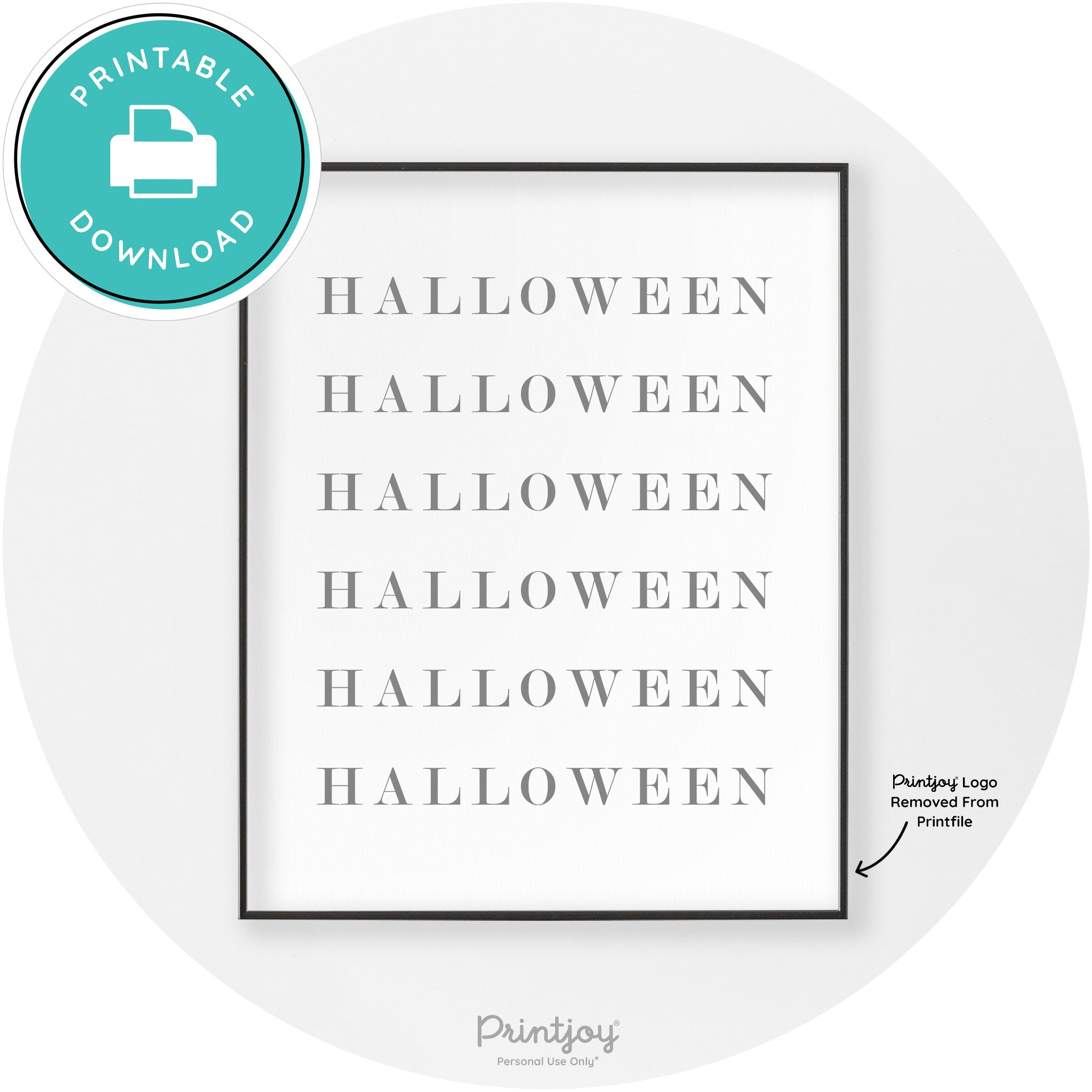 Halloween Cute Pattern Modern Chic Wall Art Decor Printable - Printjoy