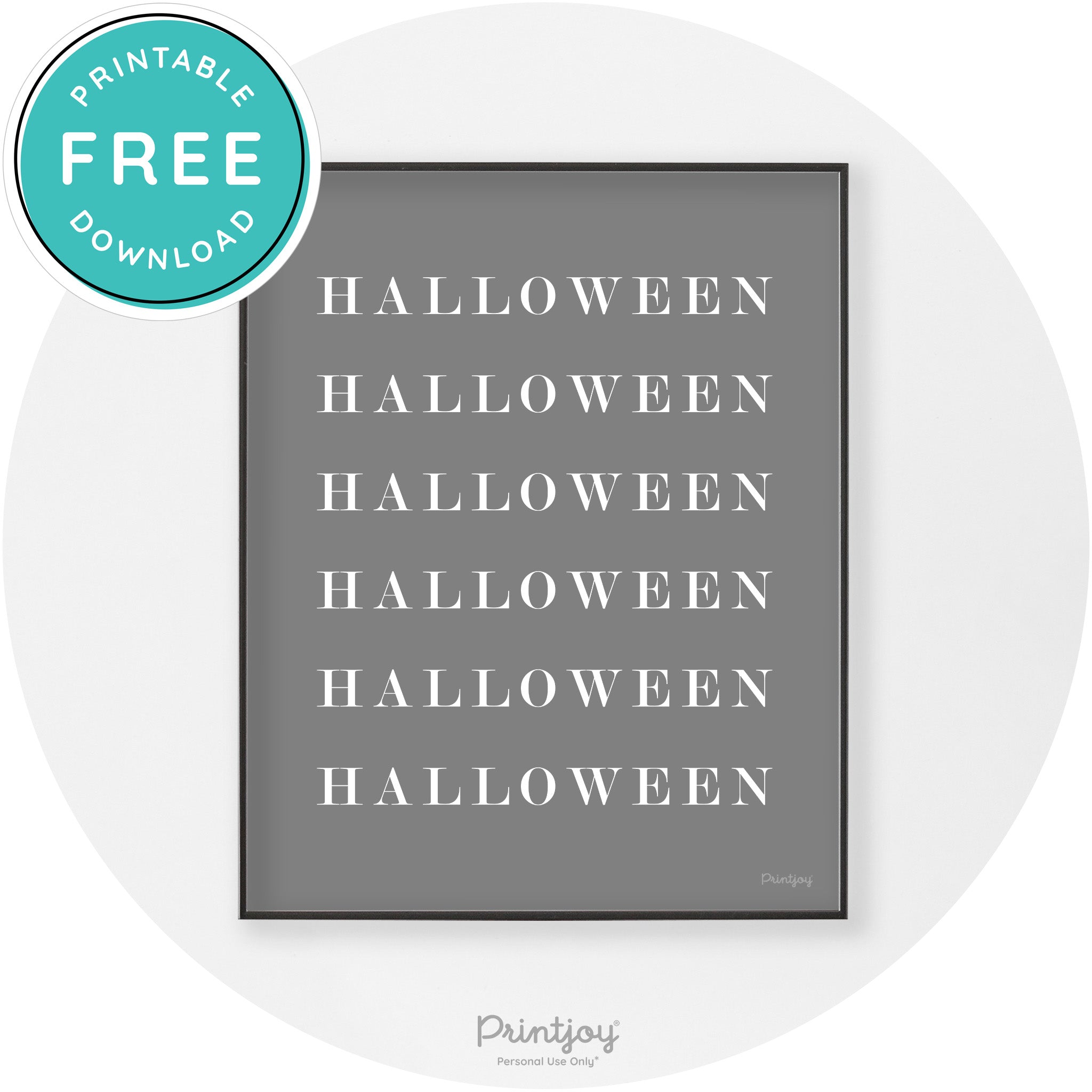 Halloween Cute Pattern Modern Chic Wall Art Decor Printable - Printjoy