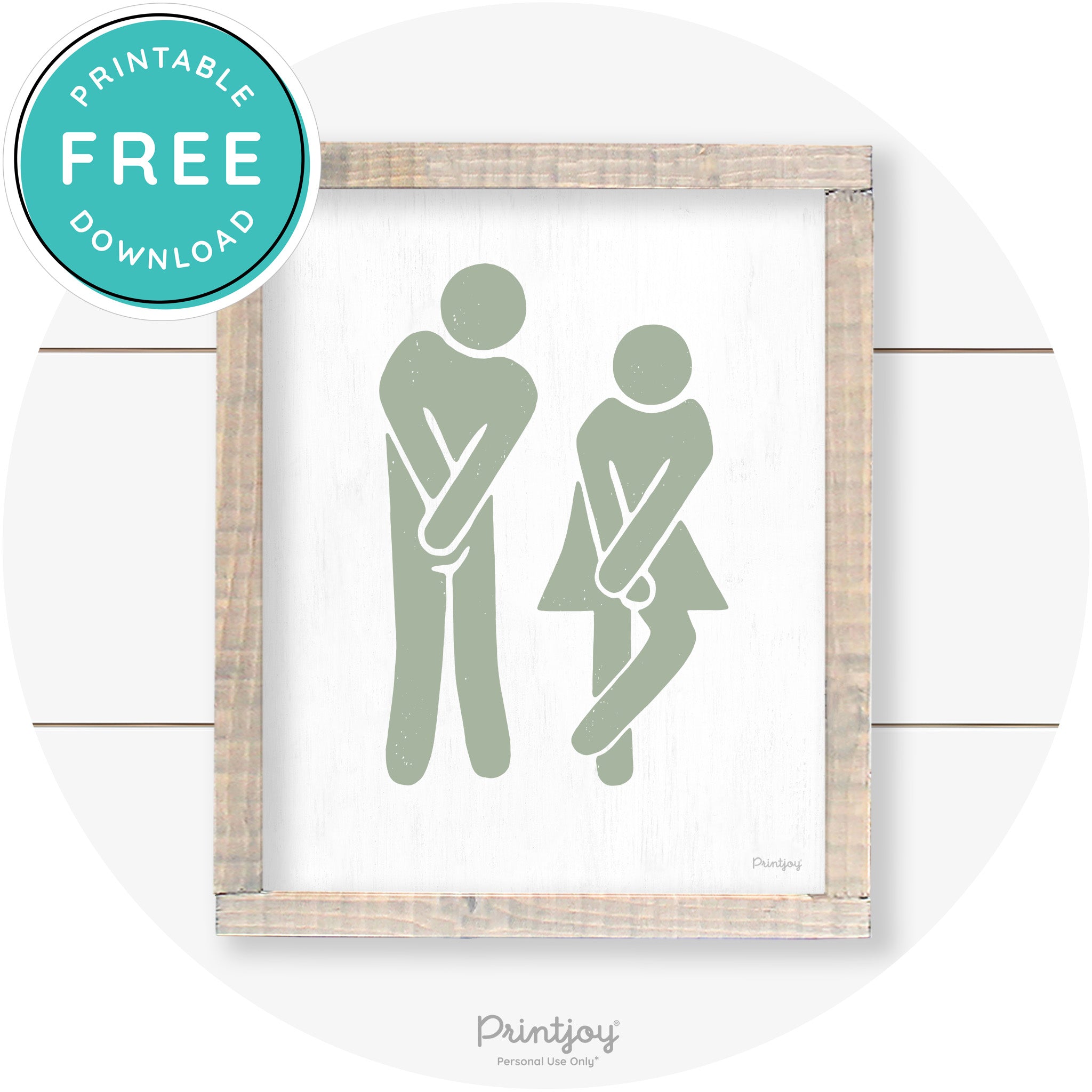 Potty Dance Gotta Go Sign Funny Farmhouse Wall Art Free Printable - Printjoy