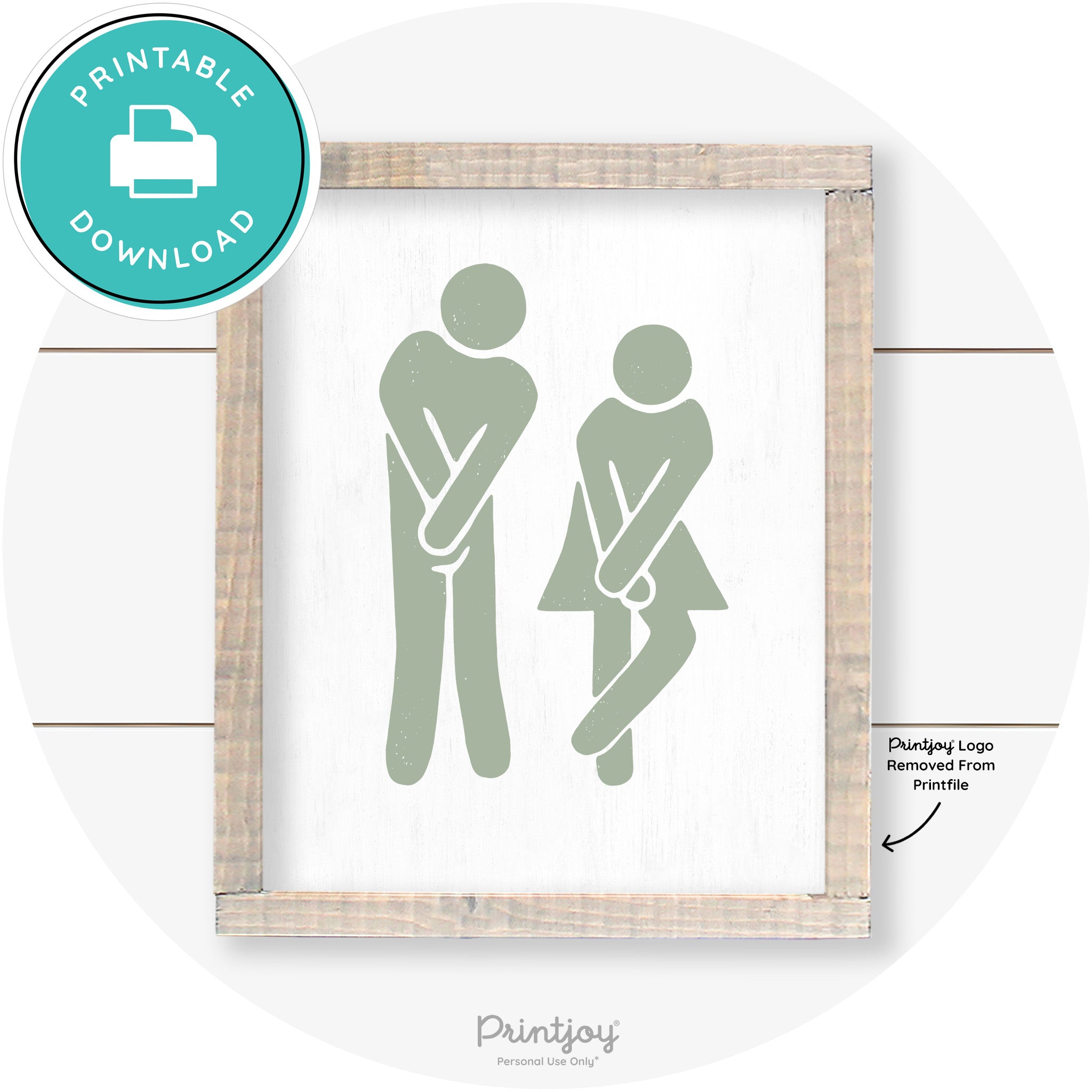 Potty Dance Gotta Go Sign Funny Farmhouse Wall Art Free Printable - Printjoy