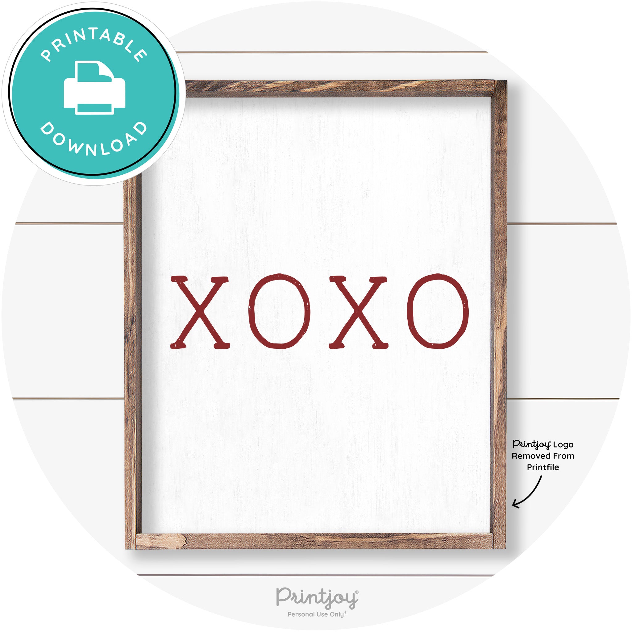 Xoxo Cute Couples Love Modern Farmhouse Wall Art Free Printable