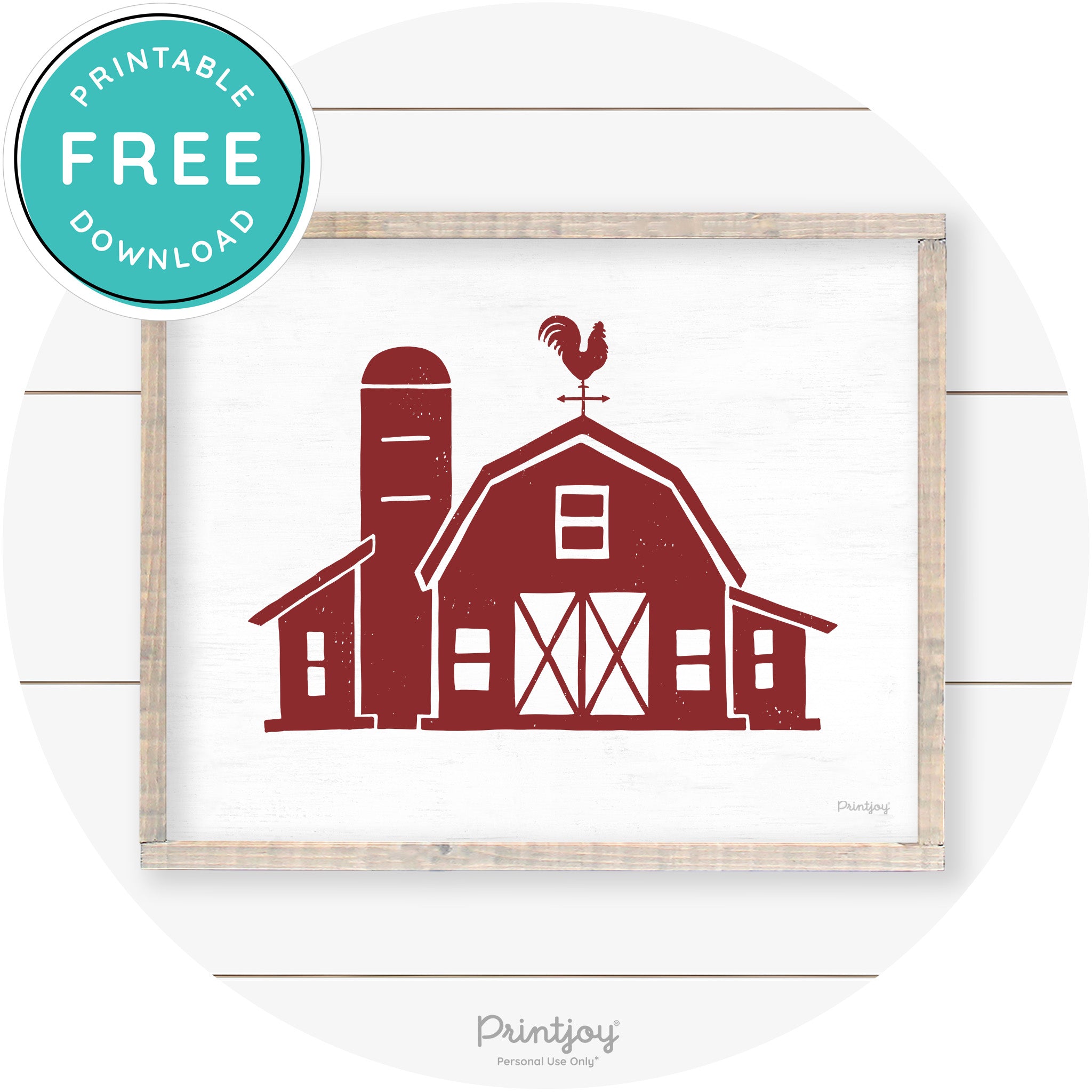 Barn Rustic Farmhouse Living Room Wall Art Decor Free Printable - Printjoy