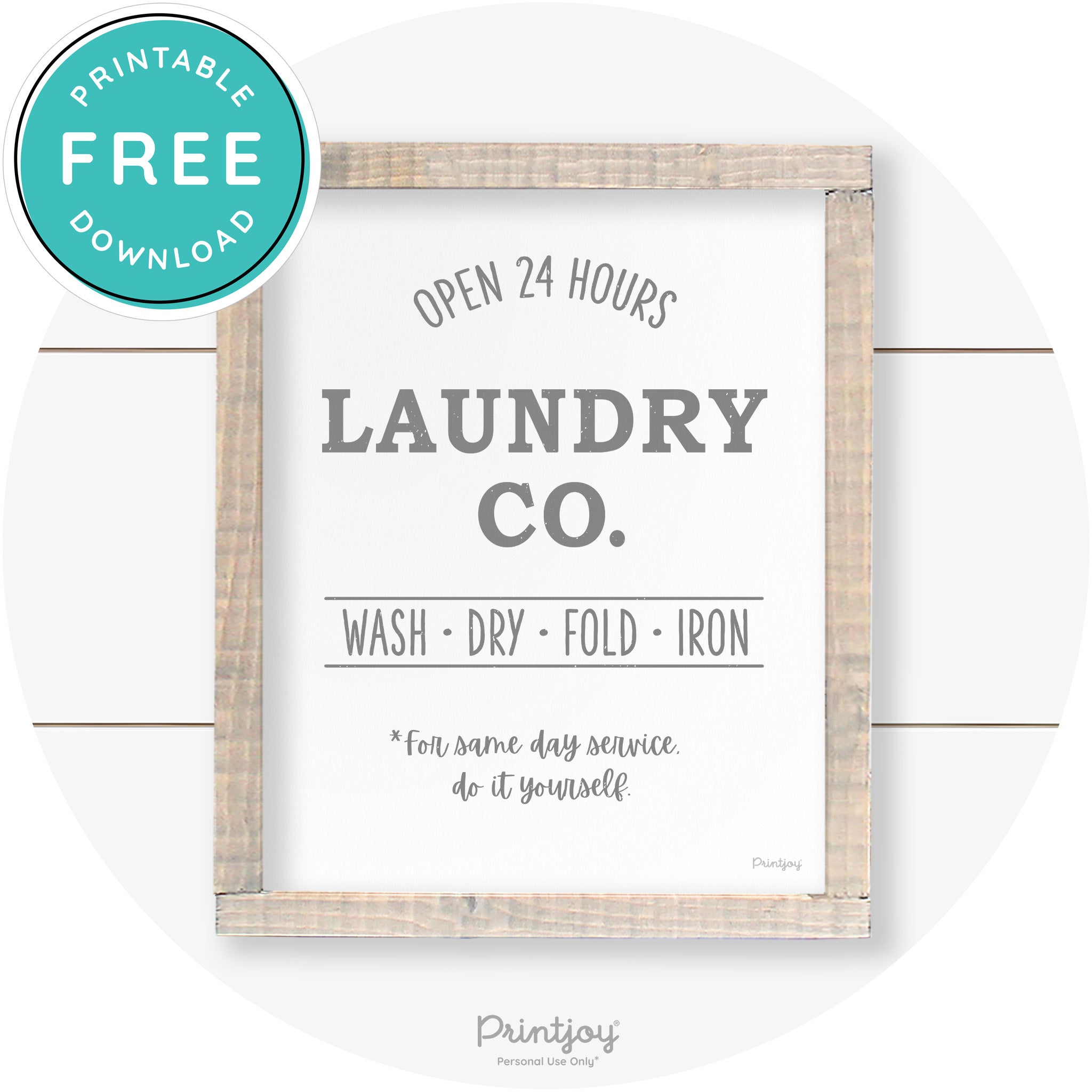Laundry Co Do It Yourself Funny Farmhouse Wall Art Free Printable - Printjoy