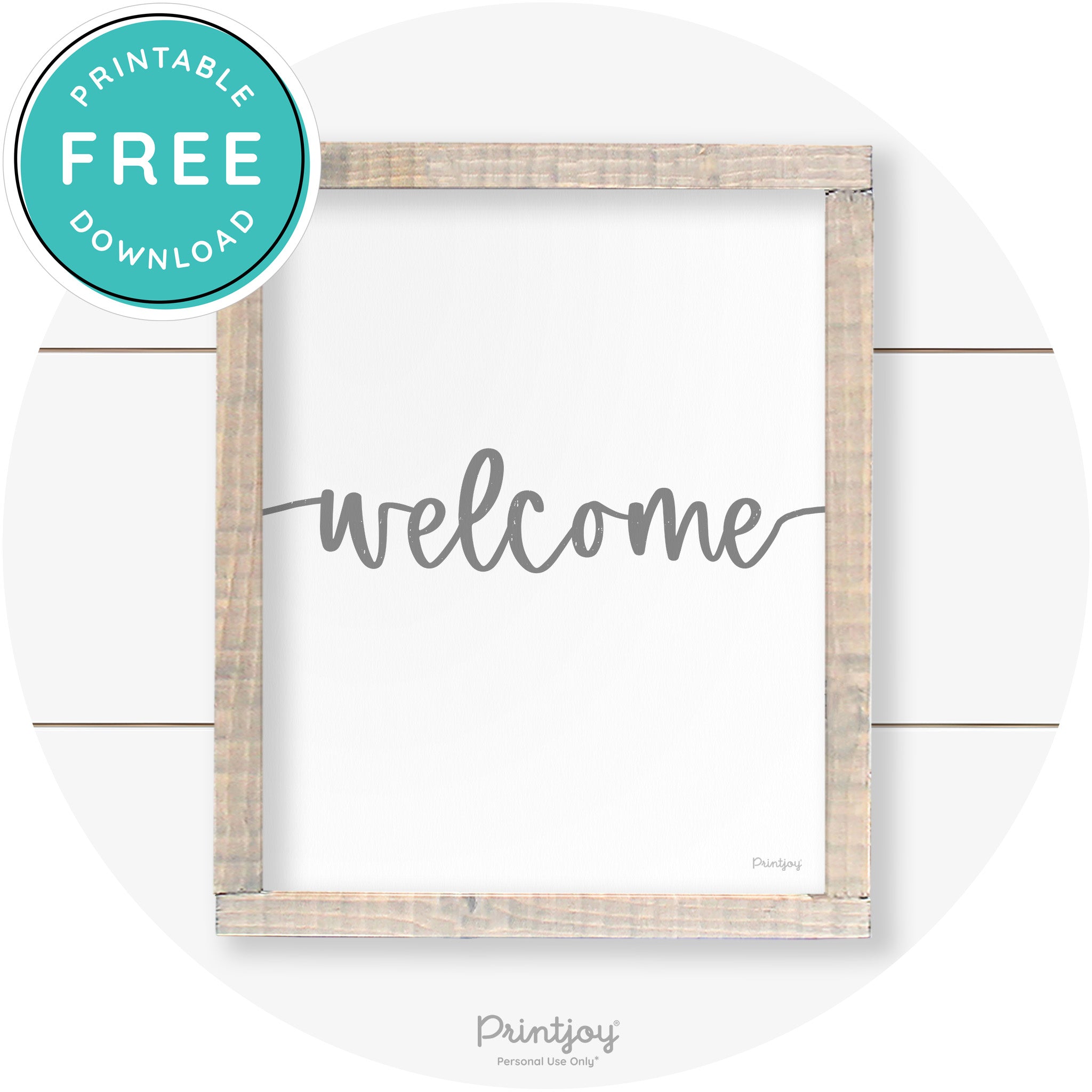 Welcome Entryway Sign Cute Farmhouse Wall Art Decor Free Printable